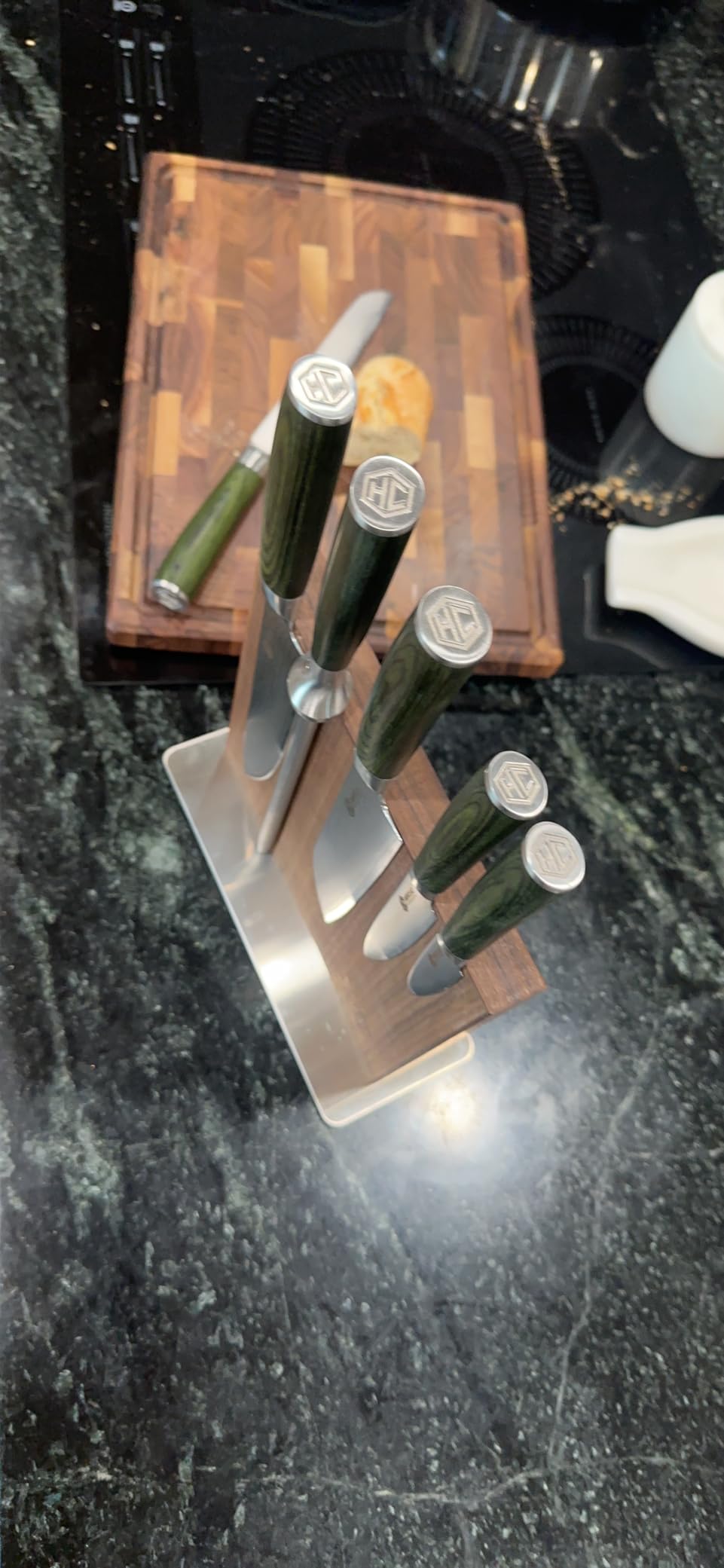 HexClad Espresso 6 Piece Japanese Damascus Stainless Steel Knife Set customer photo 2