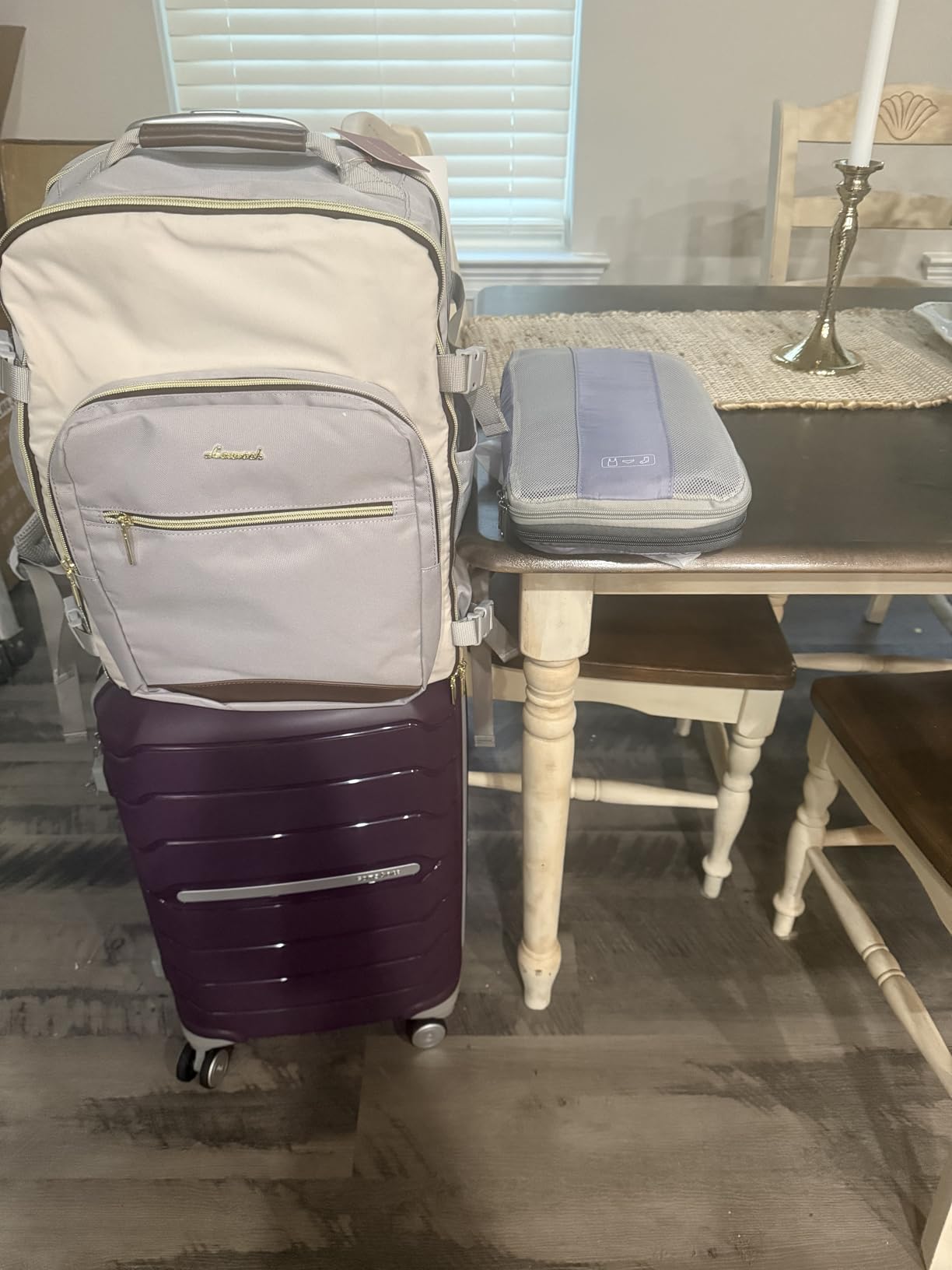 LOVEVOOK Rolling Backpack for Women, 40L Carry On with Wheels, 15.6'' customer photo 2