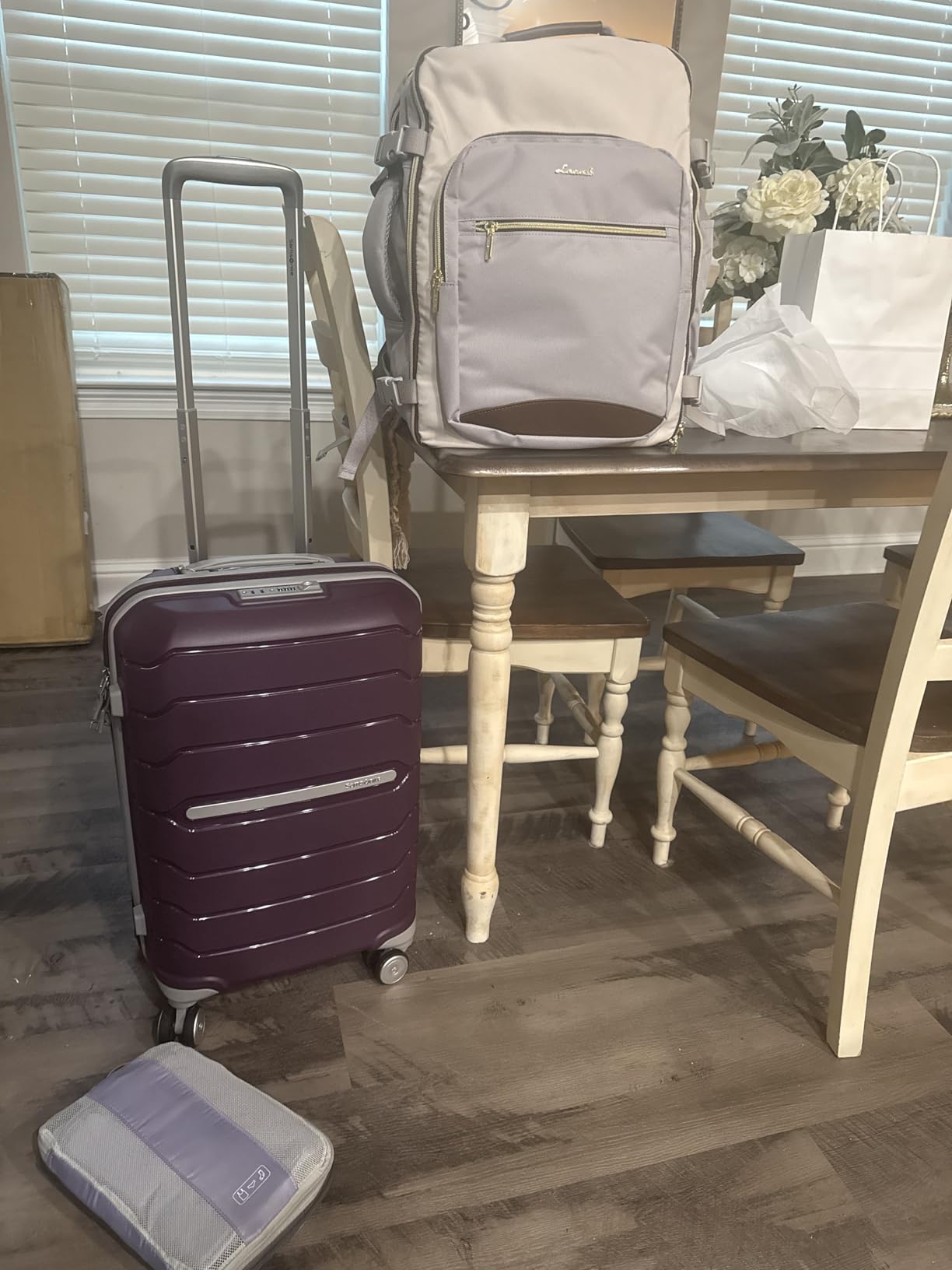 LOVEVOOK Rolling Backpack for Women, 40L Carry On with Wheels, 15.6'' customer photo 1