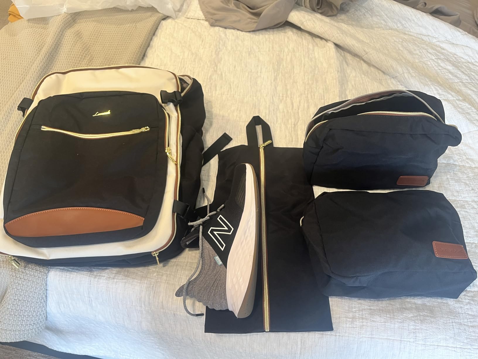 LOVEVOOK Rolling Backpack for Women, 40L Carry On with Wheels, 15.6'' customer photo 2