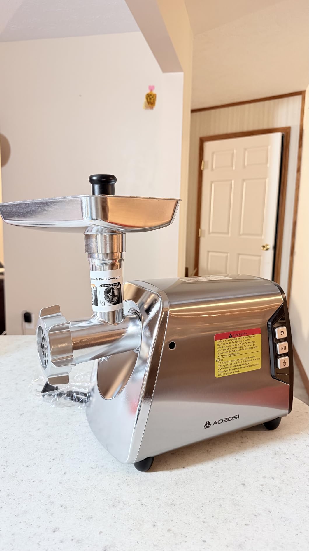 AAOBOSI #12 Heavy Duty Meat Grinder, 3000W, Built for Hunting & Wild Game customer photo 2