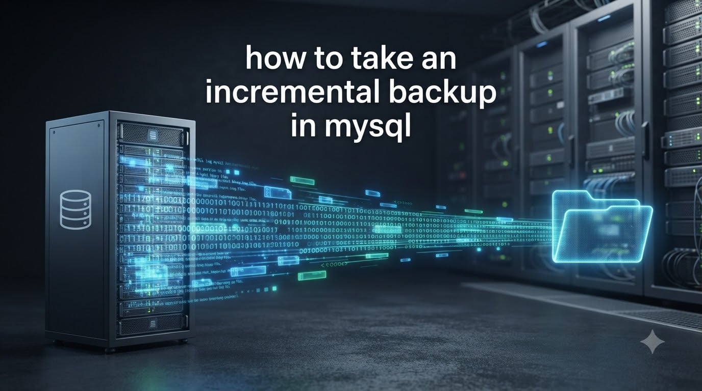how to take an incremental backup in mysql