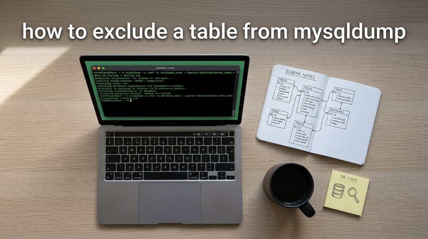 how to exclude a table from mysqldump
