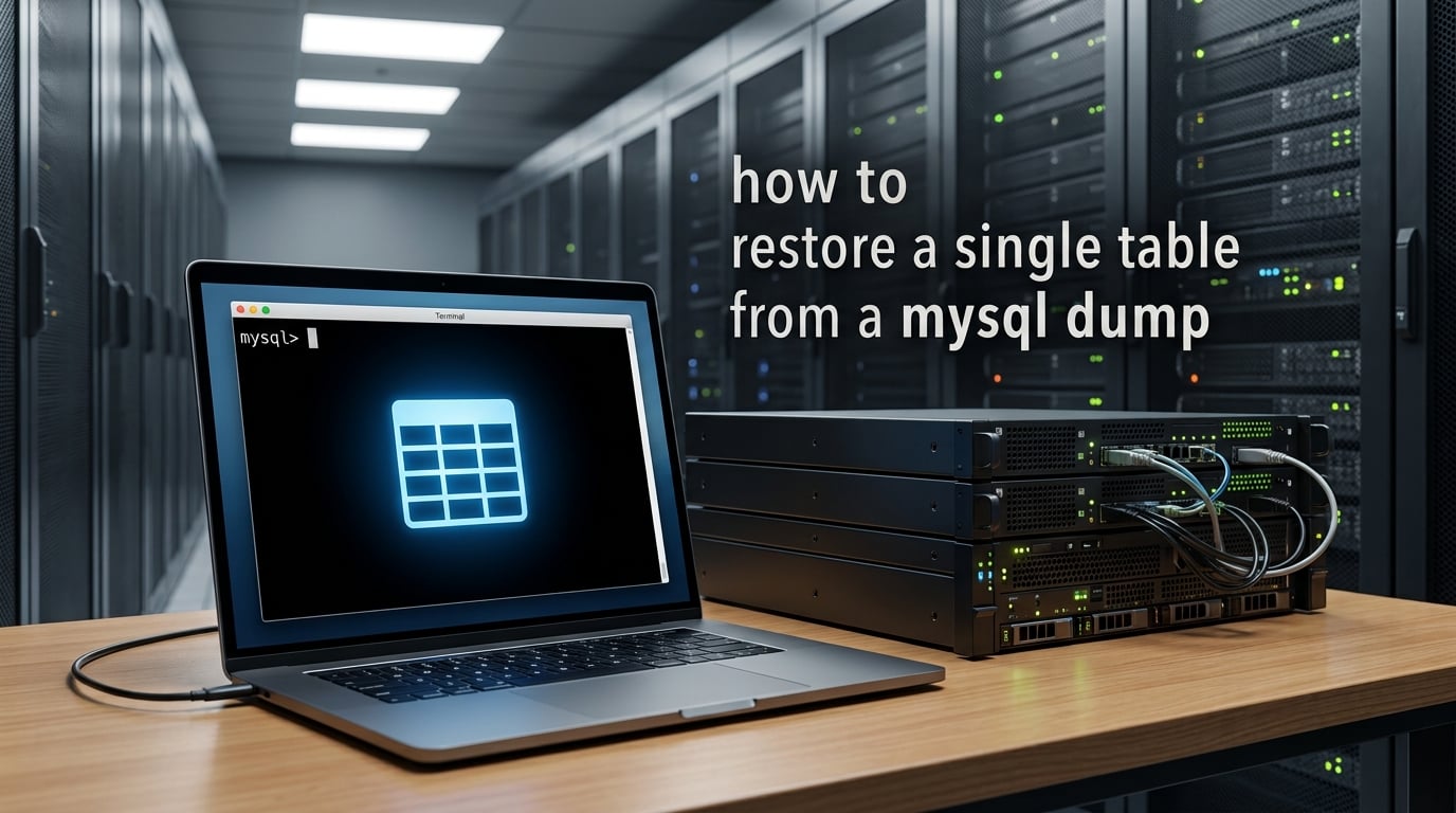 how to restore a single table from a mysql dump