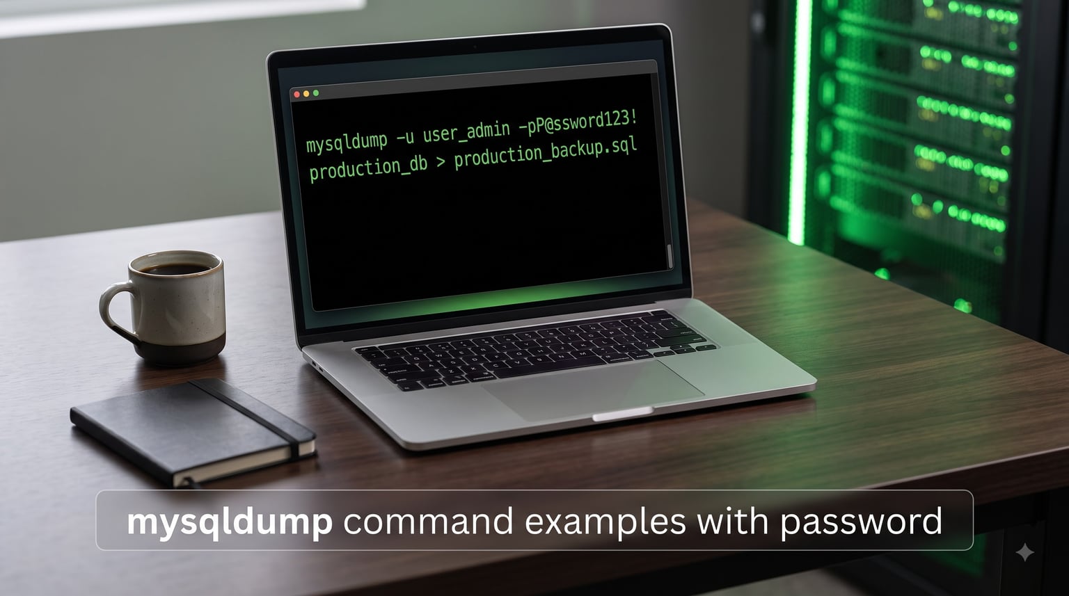 mysqldump command examples with password