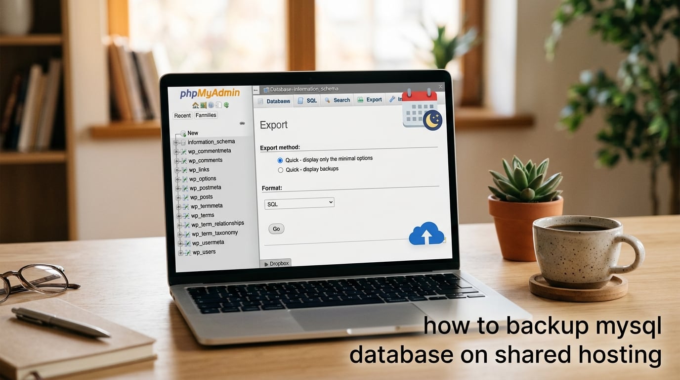 how to backup mysql database on shared hosting