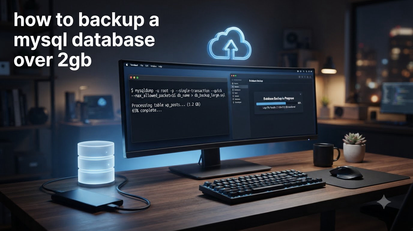 how to backup a mysql database over 2gb