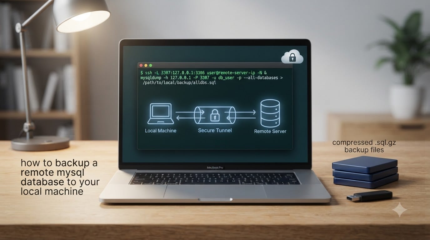 how to backup a remote mysql database to your local machine