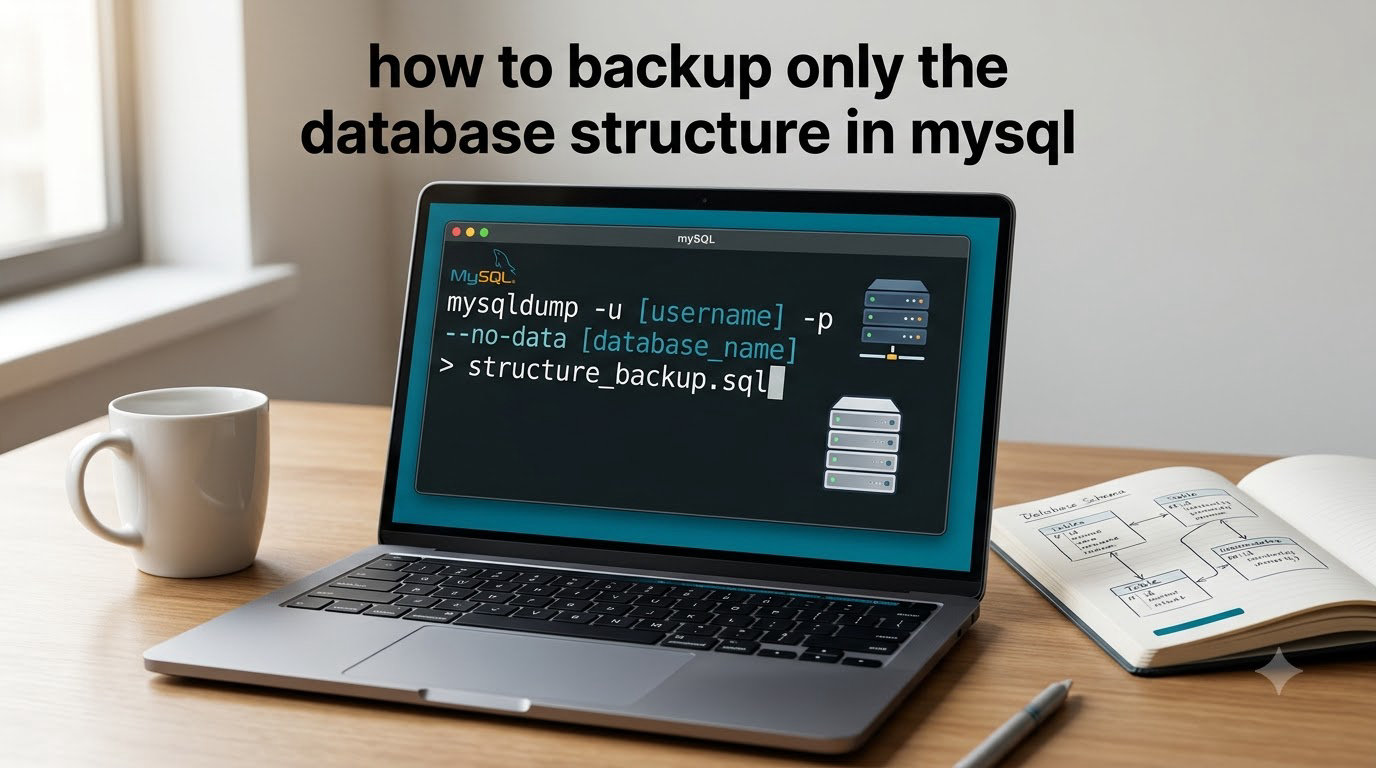 how to backup only the database structure in mysql