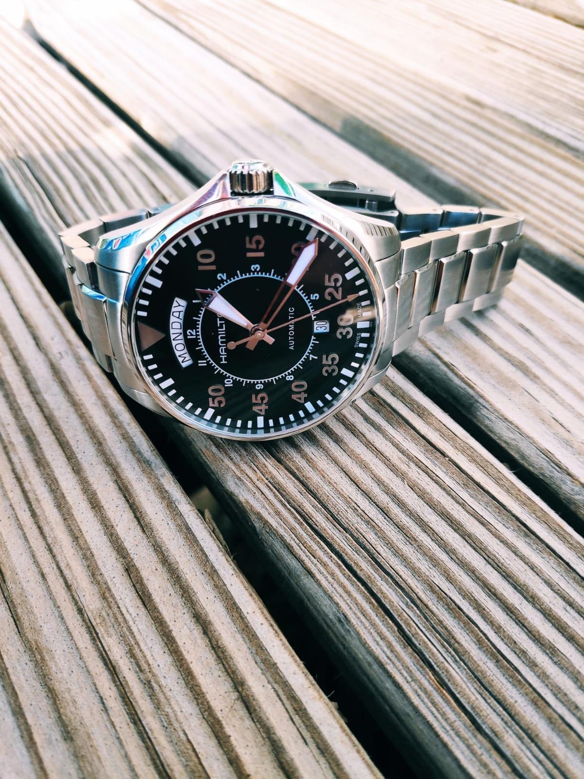 Hamilton Khaki Aviation Automatic Men's Watch, 42mm Stainless Steel Case customer photo 2