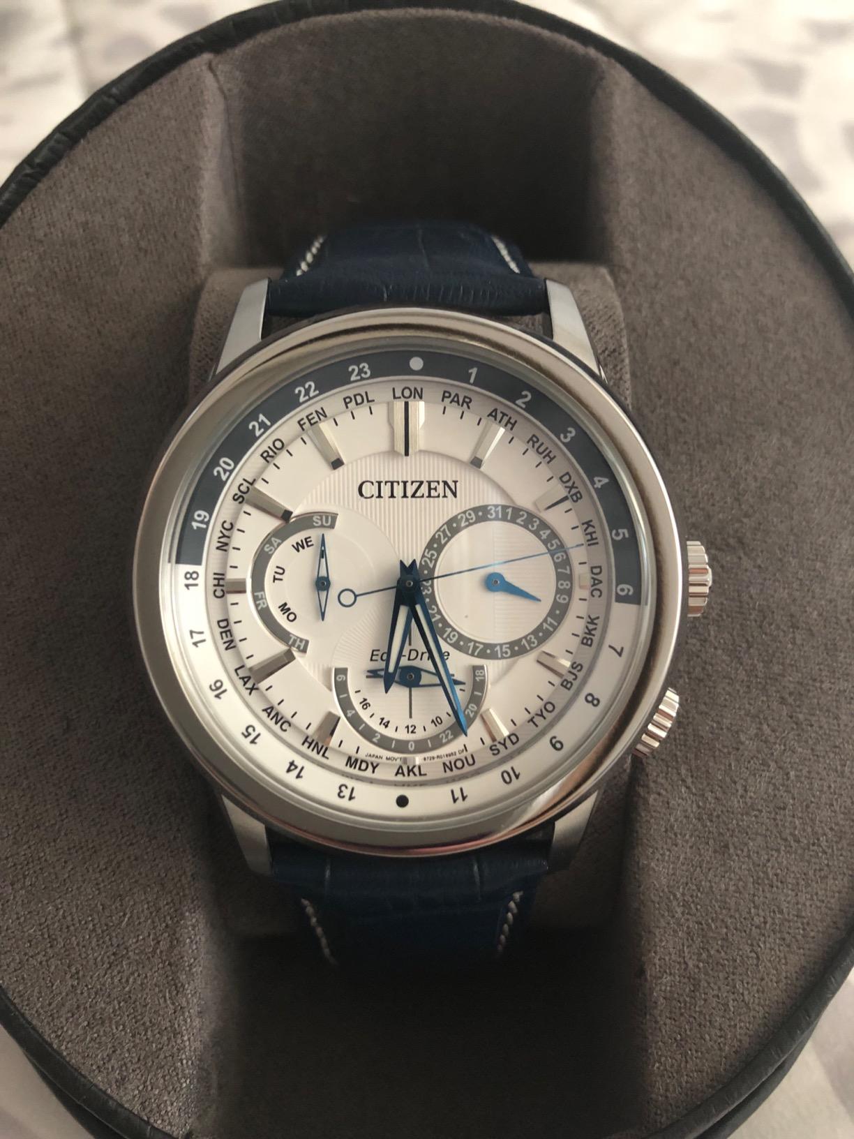 Citizen Men's Eco-Drive Calendrier Classic Watch, 12/24 Hour Time, 3-Hand Day and Date, Chronograph, Luminous Hands customer photo 2