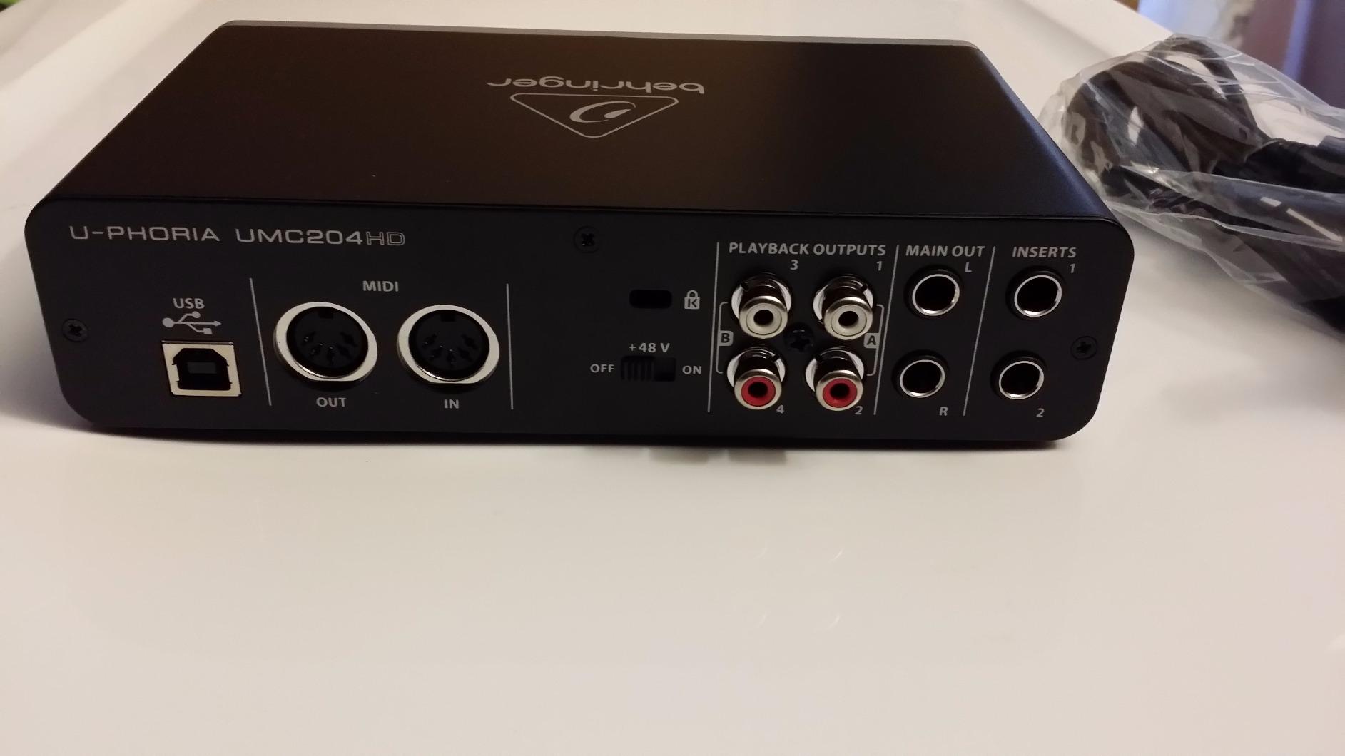 Behringer UMC204HD Audiophile 2x4, 24-Bit/192 kHz USB Audio/MIDI Interface with Midas Mic Preamplifiers | For Recording Microphones and Instruments customer photo 2