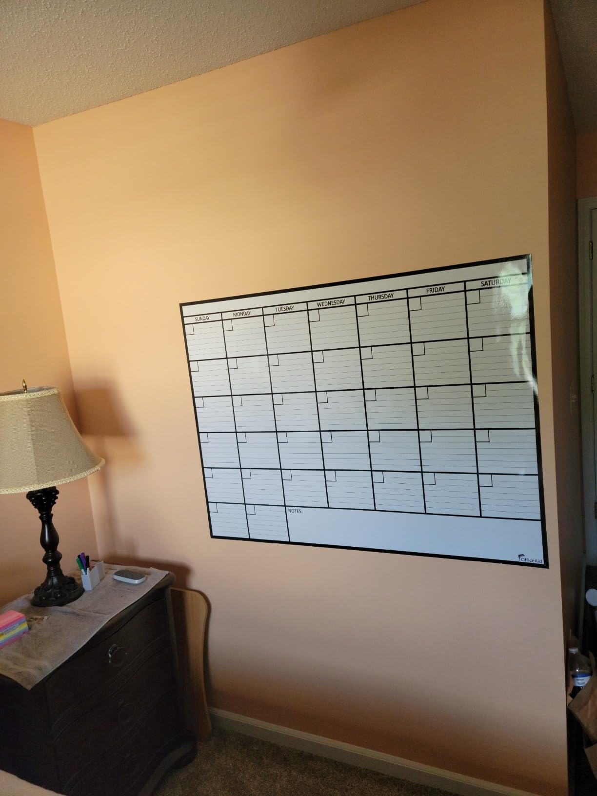 Large Dry Erase Calendar for Wall 36x48, Big Classroom Giant Month, Undated Reusable Family Monthly, Rolled Whiteboard White Board, Calendar Dry Erase Planner for Wall Erasable Large Office 48x36 customer photo 1
