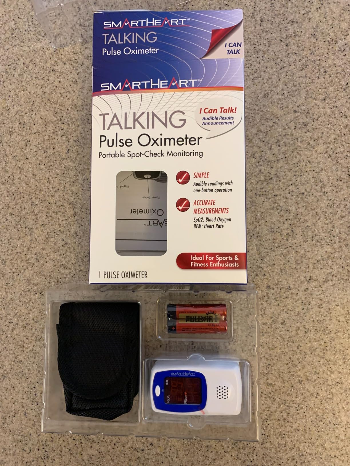 SmartHeart Talking Fingertip Pulse Oximeter customer photo 1