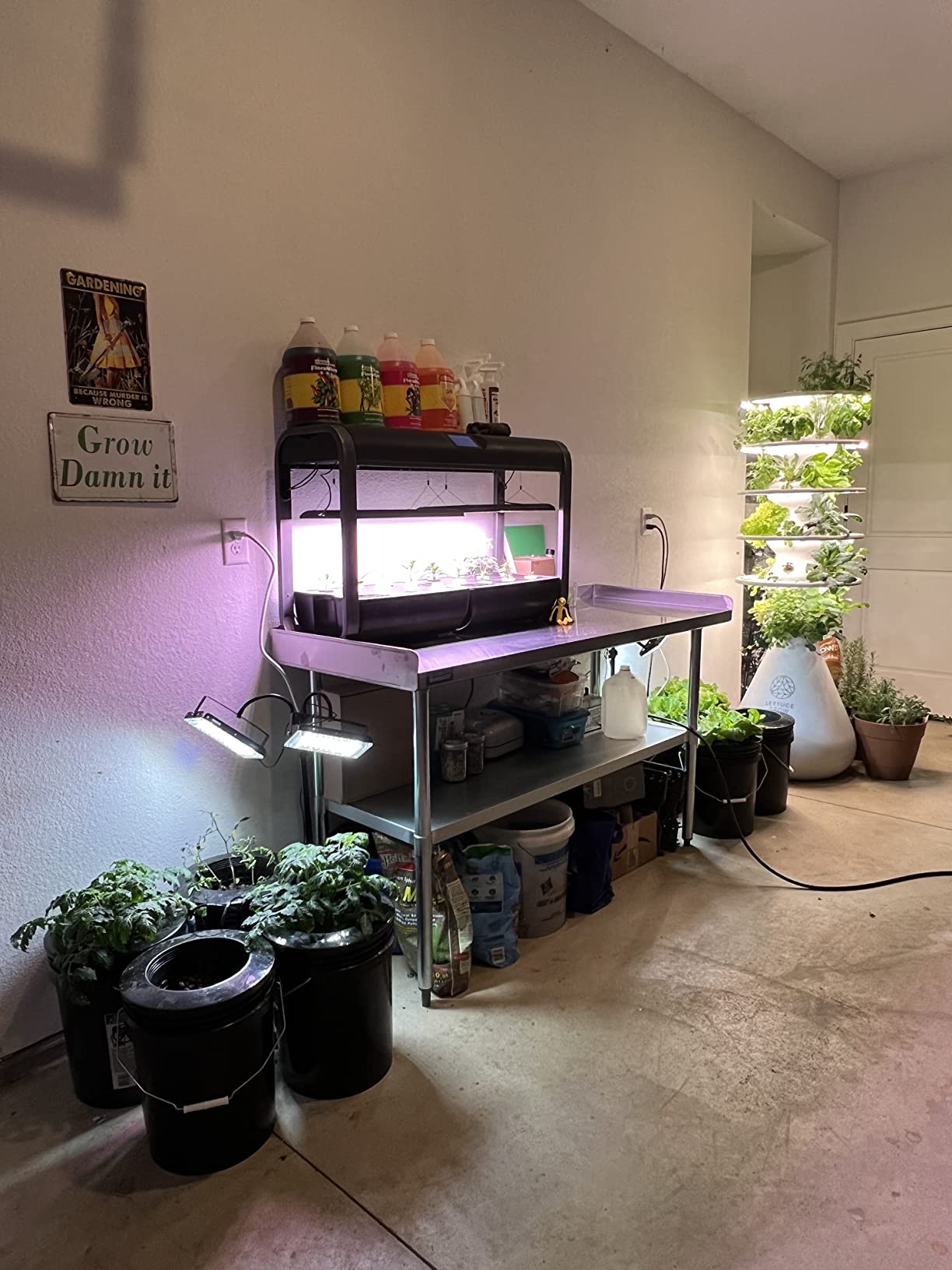 Hydrofarm RS5GALSYS Root Spa Deep Water Culture Bucket System, 5 Gallon, black customer photo 1