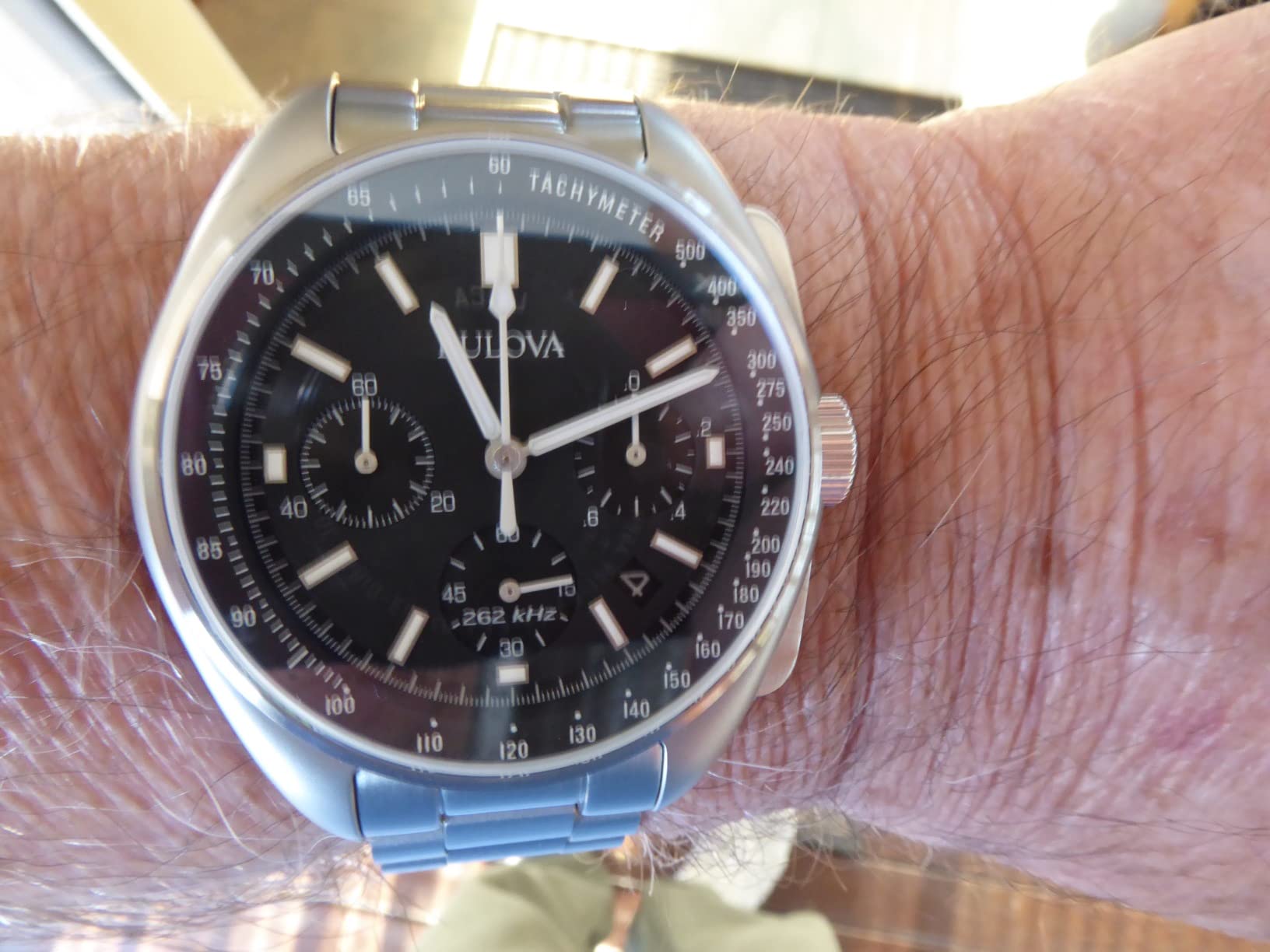 Bulova Men's Archive Series Lunar Pilot 6-Hand Chronograph High Performance Quartz Stainless Steel, Sapphire Crystal Style: 96B258 customer photo 1