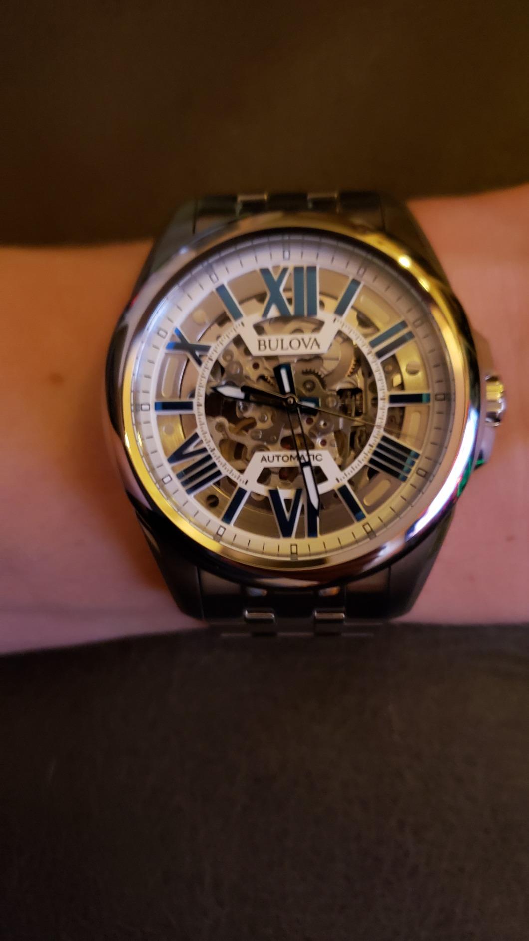 Bulova Men's Classic Sutton 21-Jewel Automatic Watch, 42 Hour Power Reserve, Skeleton Dial, 43mm customer photo 2