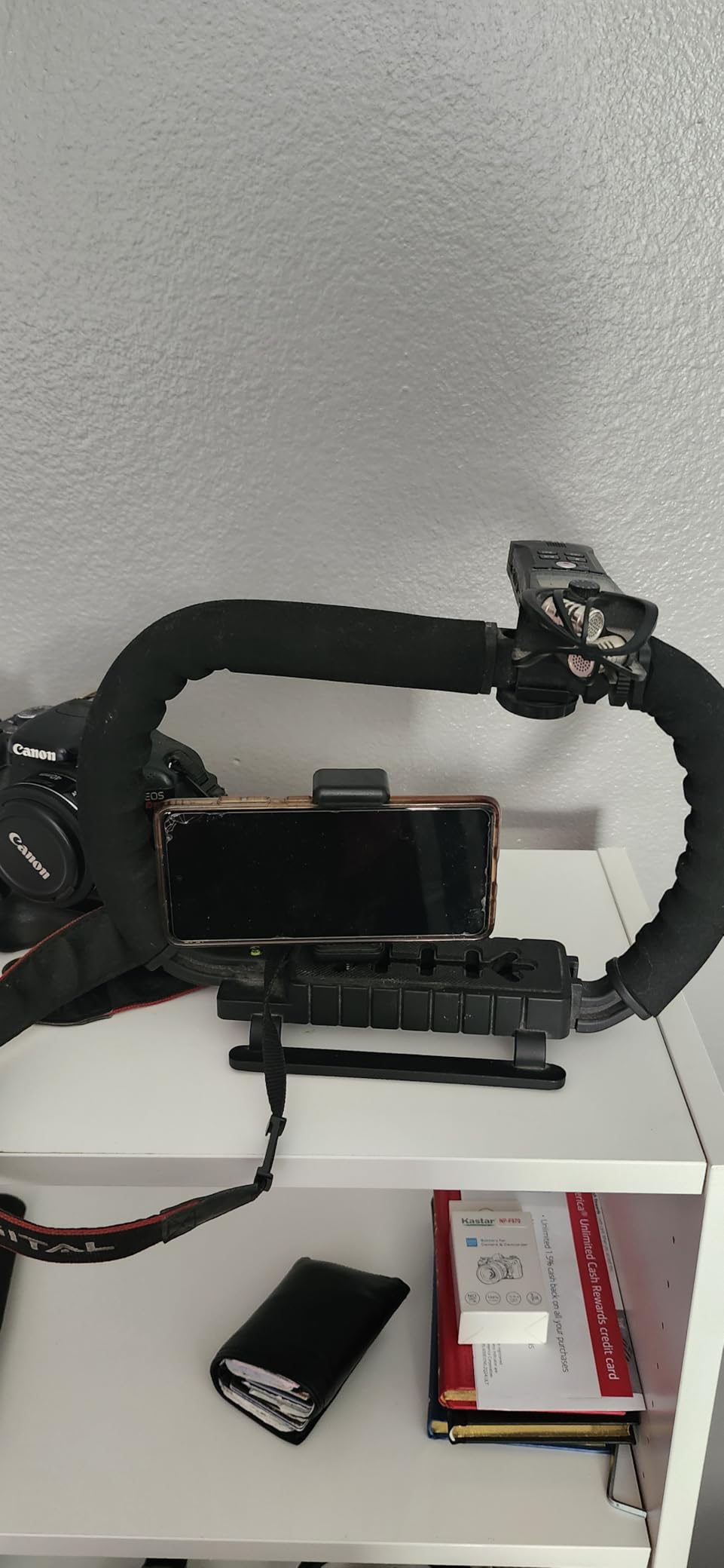 3-Shoe DSLR/Action Camera/Camcorder/Phone Stabilizer Expansion Cage Mount customer photo 2