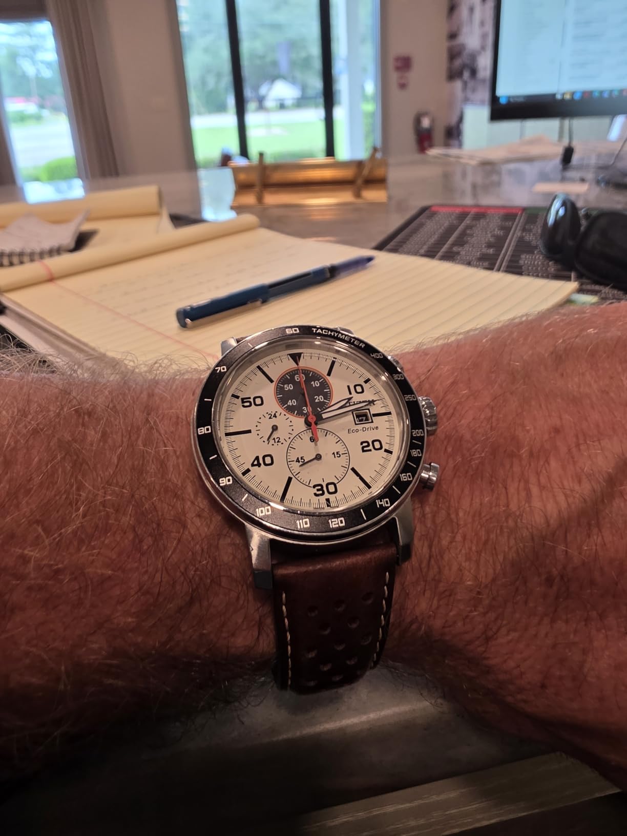 Citizen Men's Eco-Drive Weekender Brycen Chronograph Watch in Stainless Steel customer photo 1