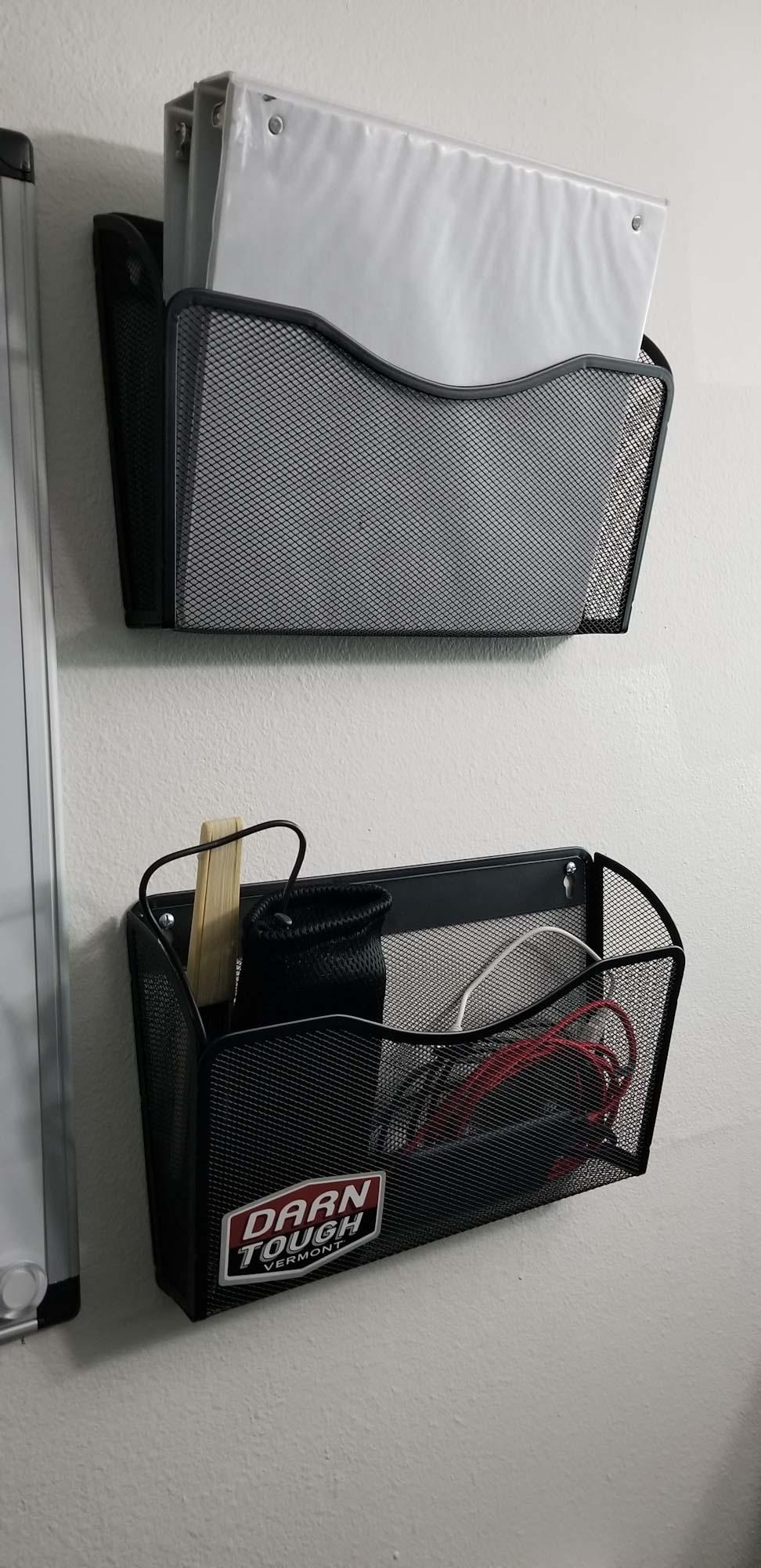samstar 6 Pack Mesh Wall Mounted File Holder Metal Wall File Pocket Mail Organizer for Office/Home(with Label Panel) customer photo 1