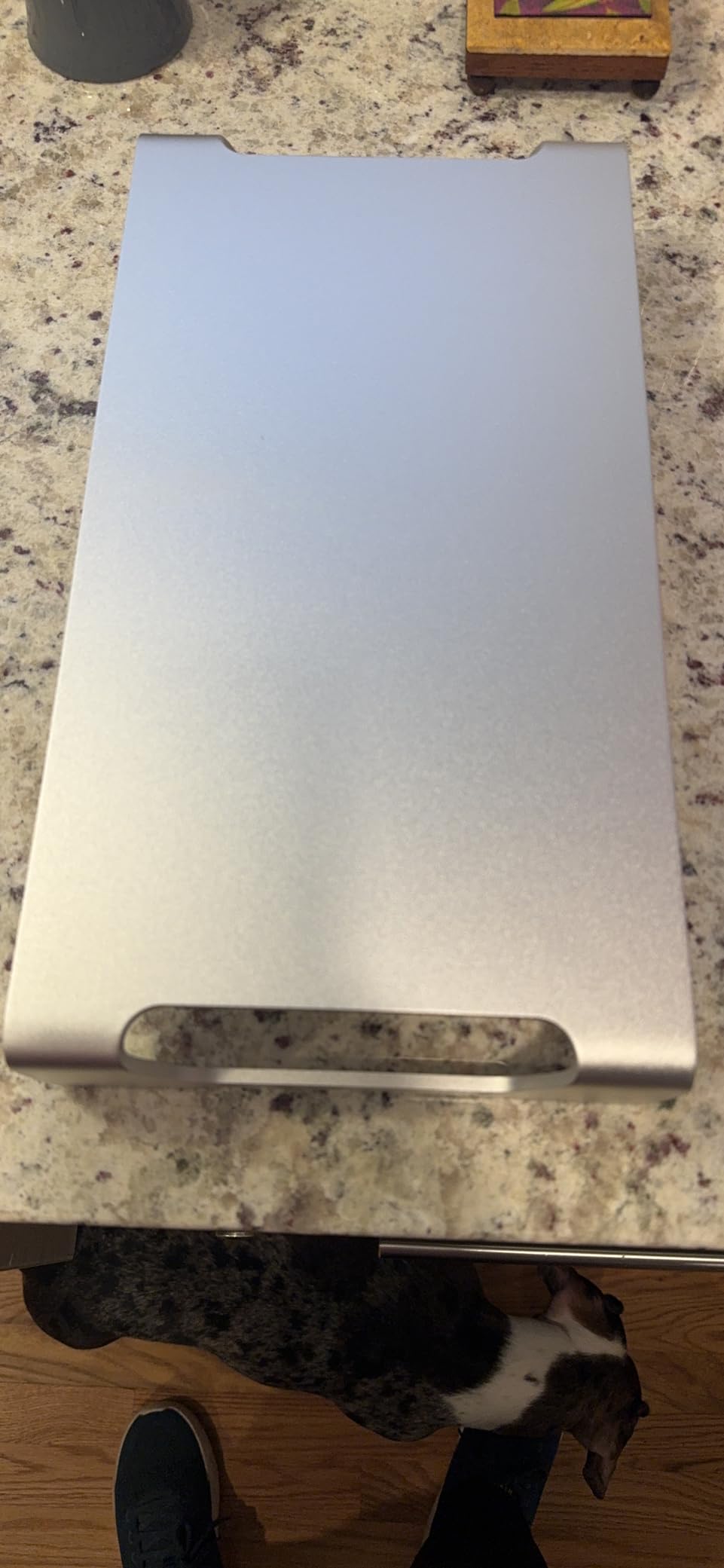 VIVO Silver Aluminum 16 inch Wide Monitor Riser, Ergonomic Desktop Stand, Modern Tabletop Organizer STAND-V000H customer photo 2