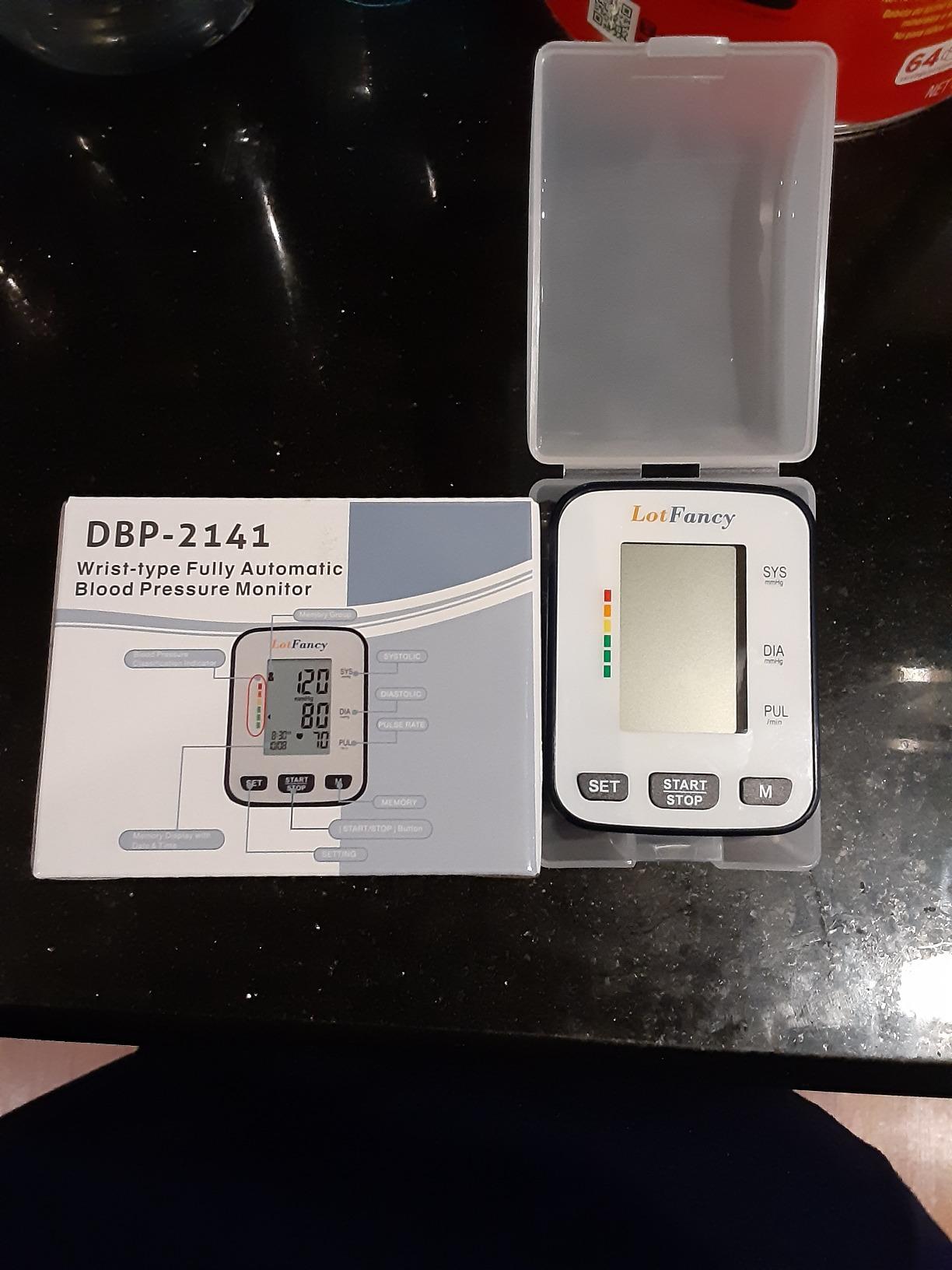 LotFancy Wrist Blood Pressure Monitor for Home Use, Automatic Blood Pressure Machine Adjustable Wrist Cuff 5.3”-8.5” Digital BP Machine with LCD Display, 120 Memory, 2 User, with Carrying Case customer photo 1