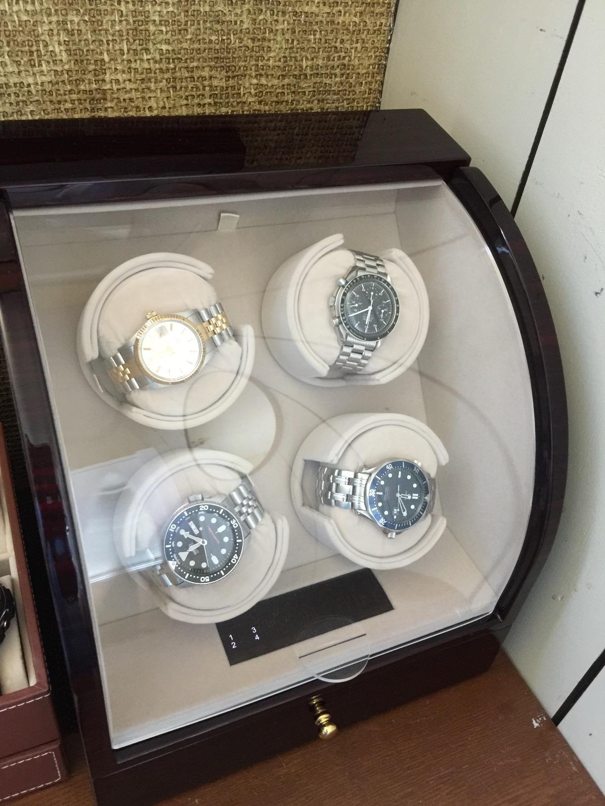 Watch Winder For 4 Watches + 3 Storage Slots, LCD Touch Screen customer photo 1