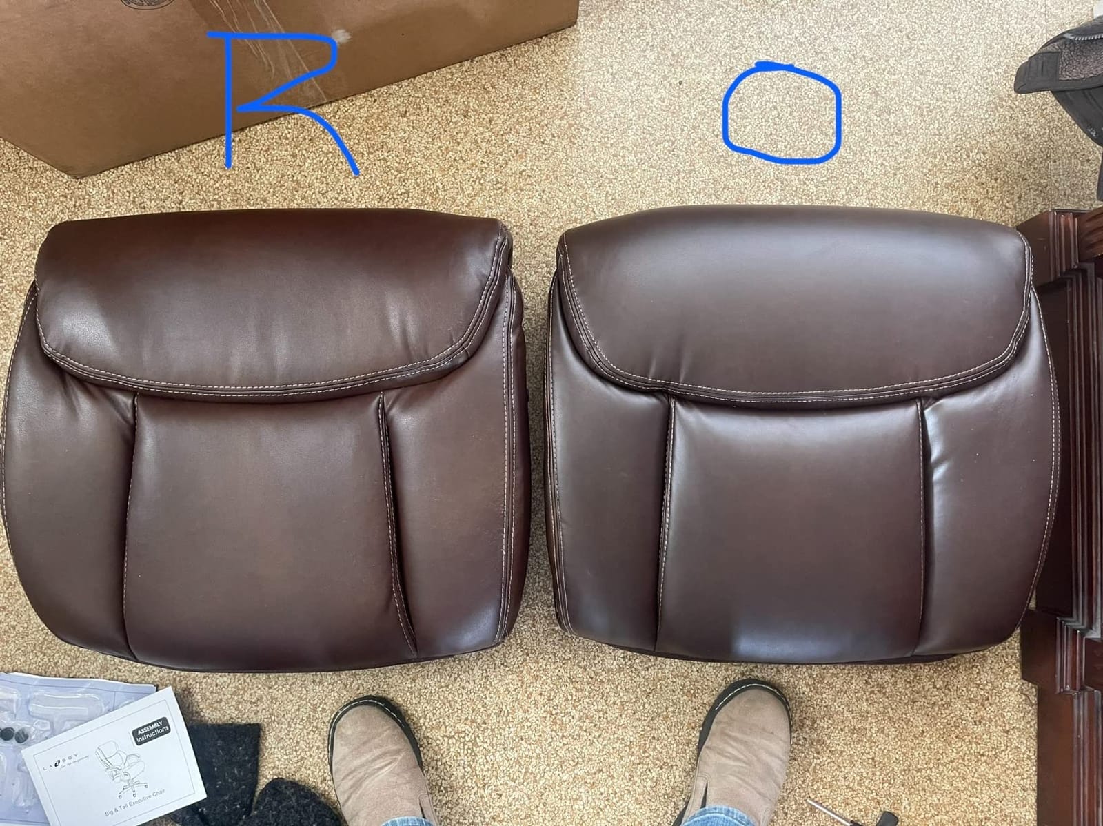 La-Z-Boy Big and Tall Executive Office Chair Lumbar Support, Leather Chair customer photo 1