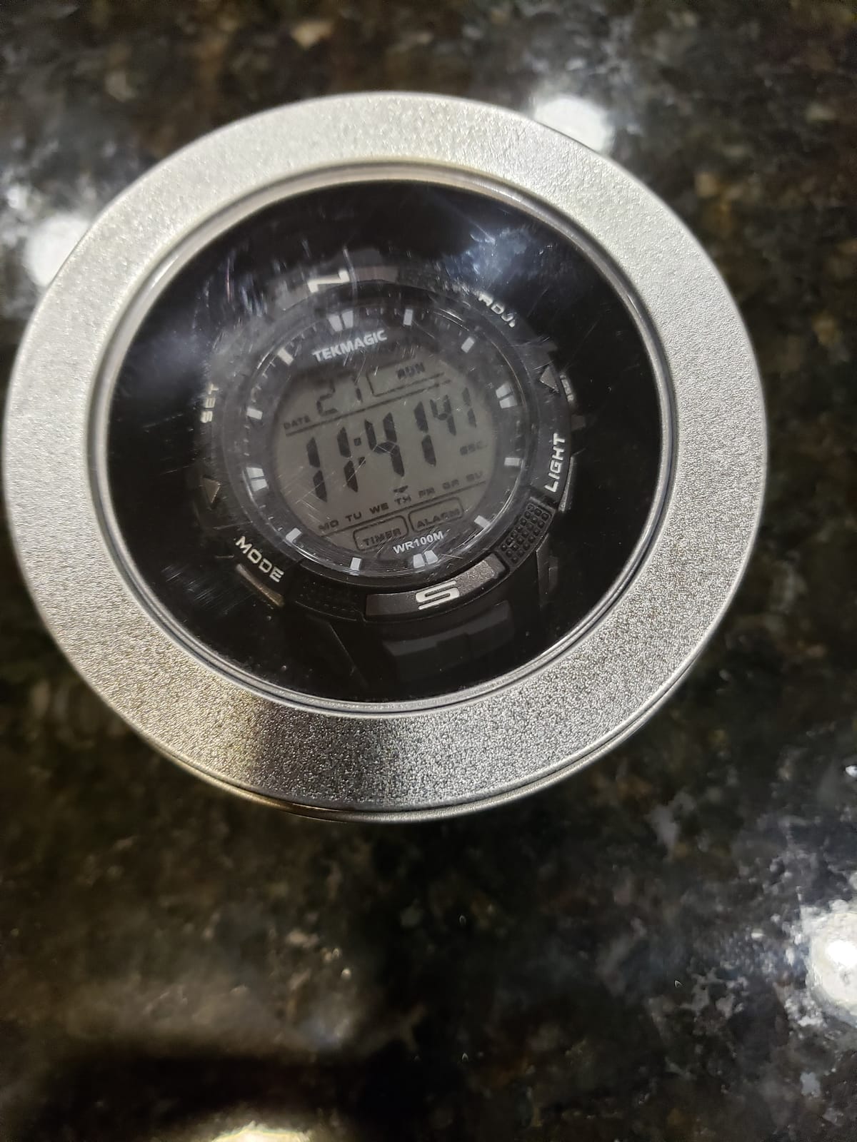 10ATM Waterproof Sport Watch for Swimming Diving with Stopwatch, 12/24 Hour Format, Dual Time Zone, Alarm Functions (2019 Version) customer photo 1