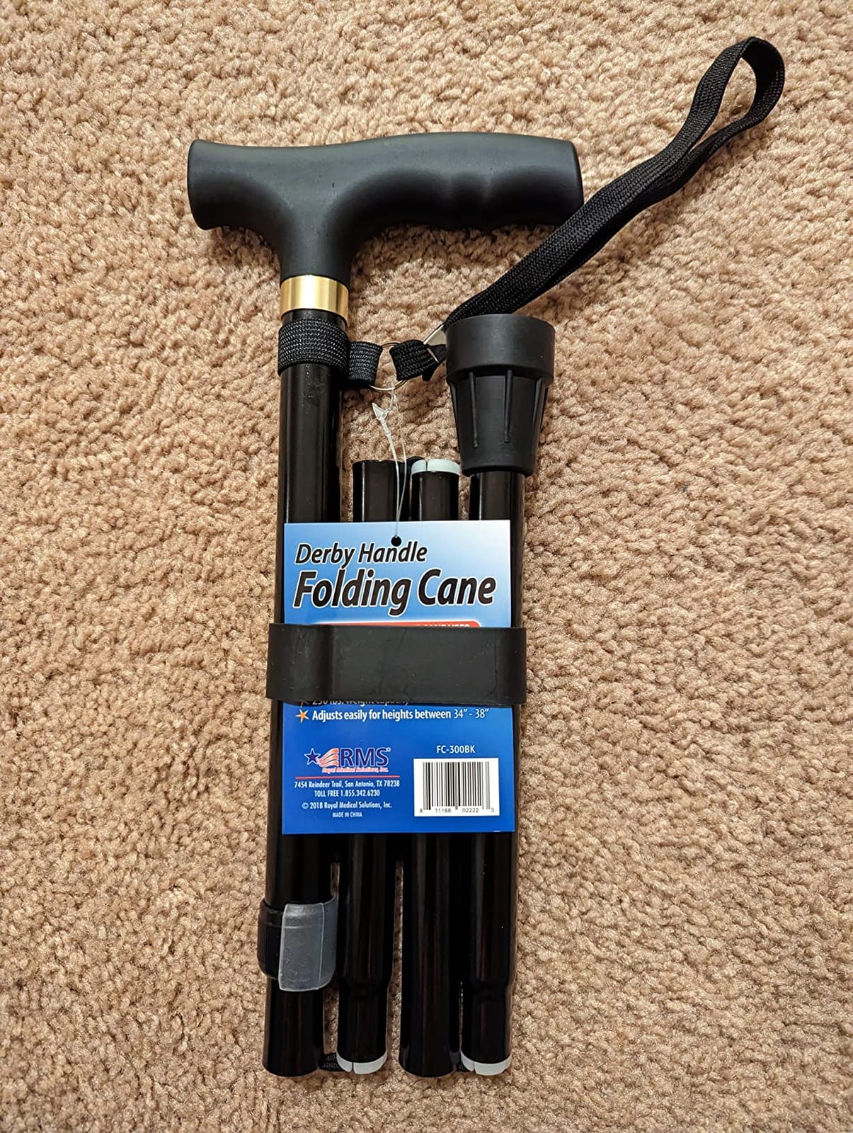 RMS Folding Cane, Adjustable, Lightweight Offset Walking Cane customer photo 1