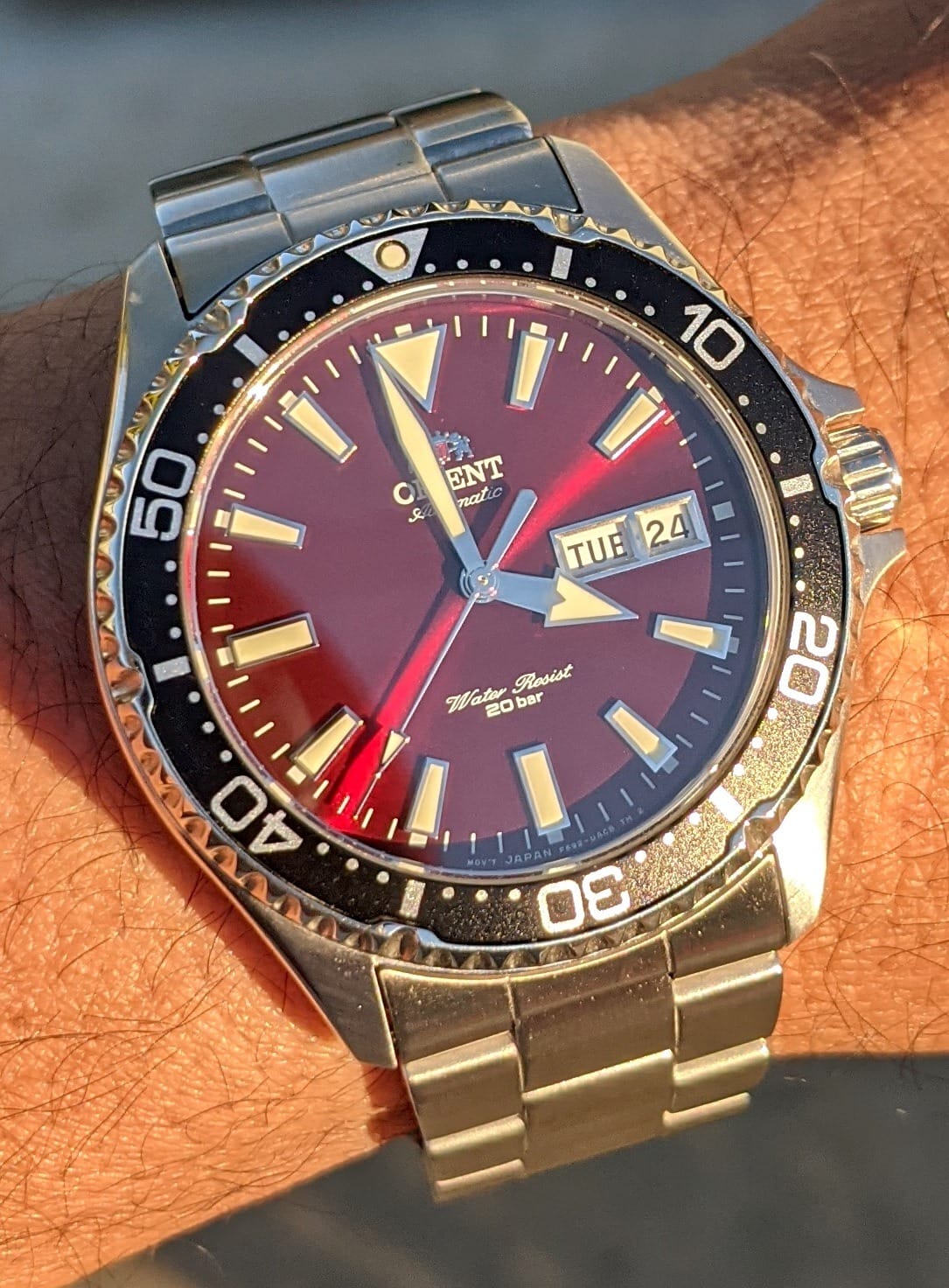 Orient Kamasu/Mako III Men's Automatic Manual Winding Sports Steel or Silicone Divers' Watch with Screw Crown and Sapphire Crystal customer photo 2
