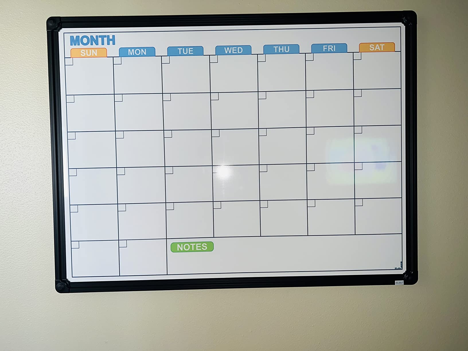 JILoffice Dry Erase Calendar Whiteboard, Magnetic Month Board 36 x 24 Inch customer photo 1