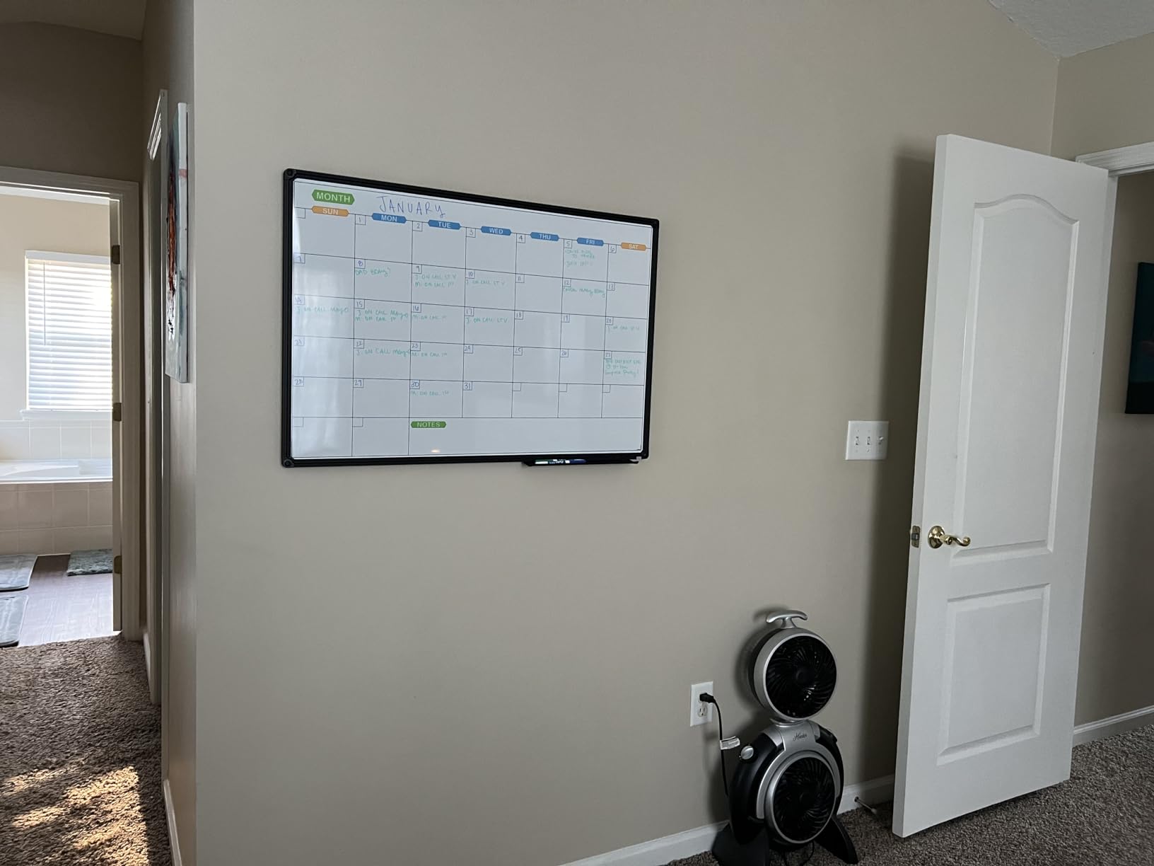 JILoffice Dry Erase Calendar Whiteboard, Magnetic Month Board 36 x 24 Inch customer photo 2