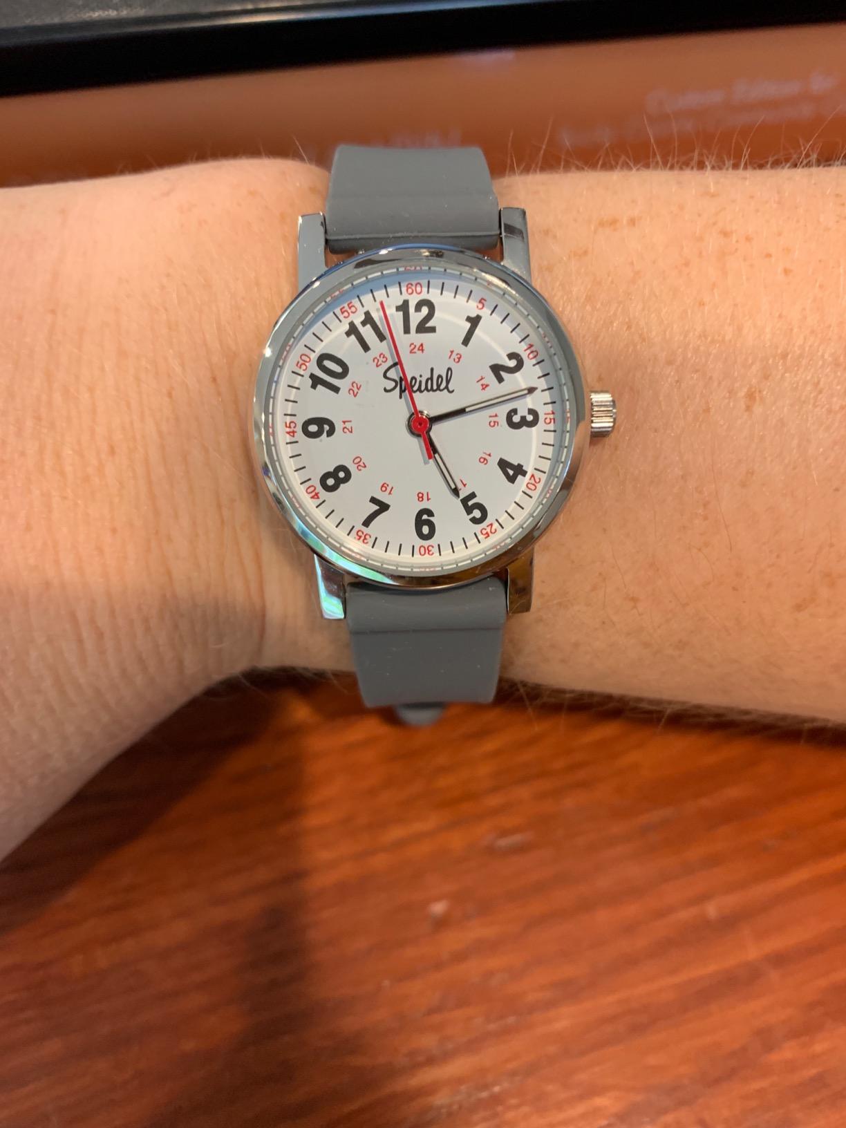 Speidel Scrub Petite Watch Made for Doctors, Nurses, EMT, Surgeons and Students w/Red Second Hand in Scrub Matching Colors customer photo 1