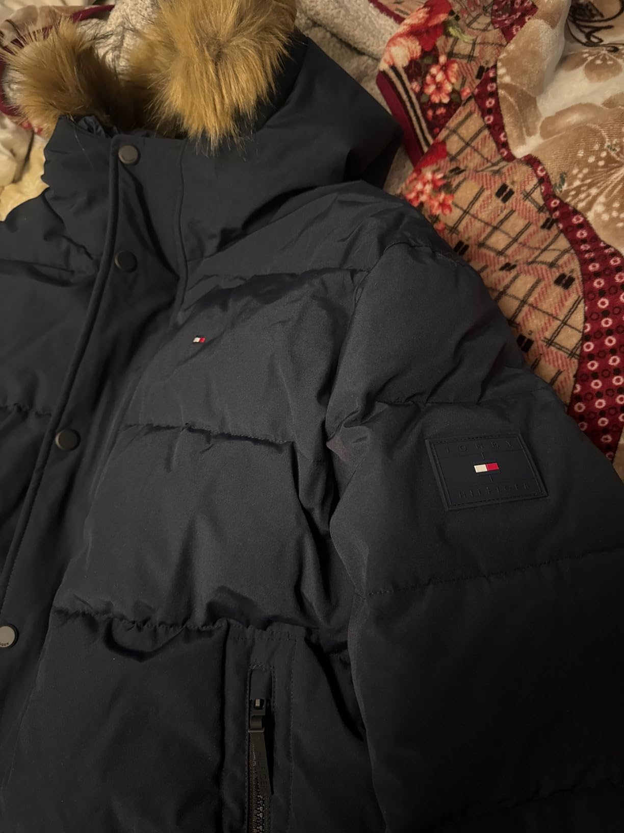 Tommy Hilfiger Men's Arctic Cloth Quilted Snorkel Bomber Jacket (Standard and Big & Tall) customer photo 2