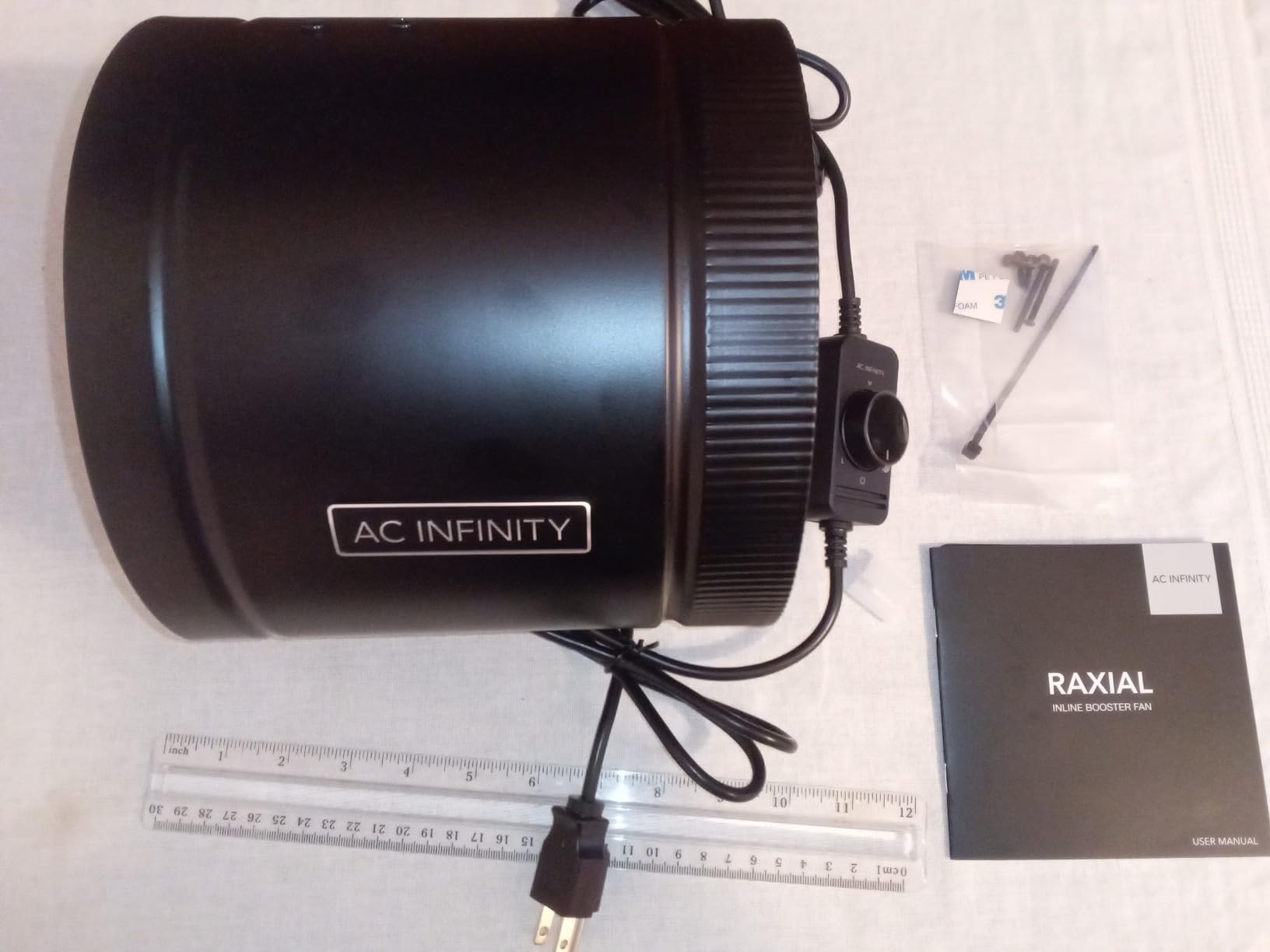 AC Infinity RAXIAL S6, Inline Booster Duct Fan 6” with Speed Controller customer photo 1