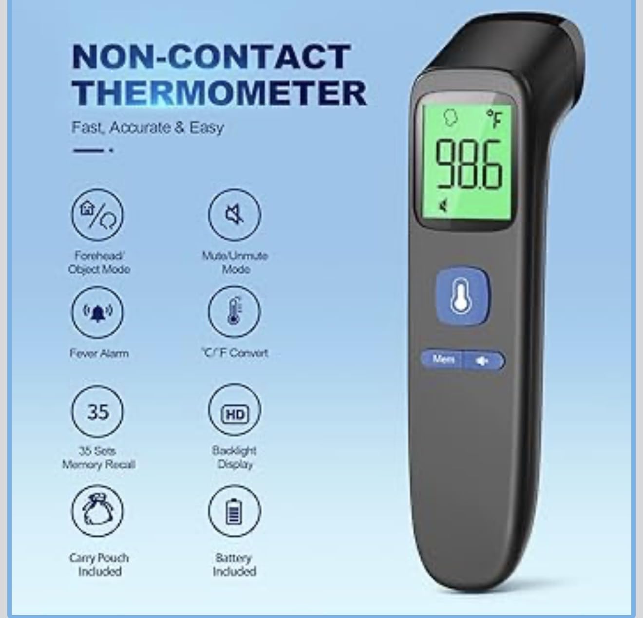 Goodbaby No-Touch Thermometer for Adults and Kid, Accurate Baby Thermometer customer photo 1