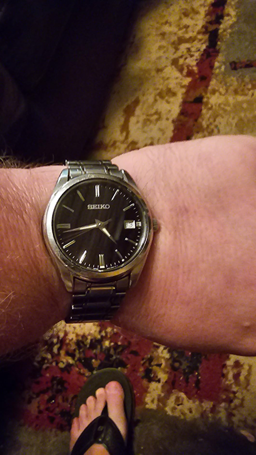 Seiko SUR311 Watch for Men - Essentials - Black Dial, Date Calendar, LumiBrite Hands, Stainless Steel Case & Bracelet, and 100m Water Resistant customer photo 1