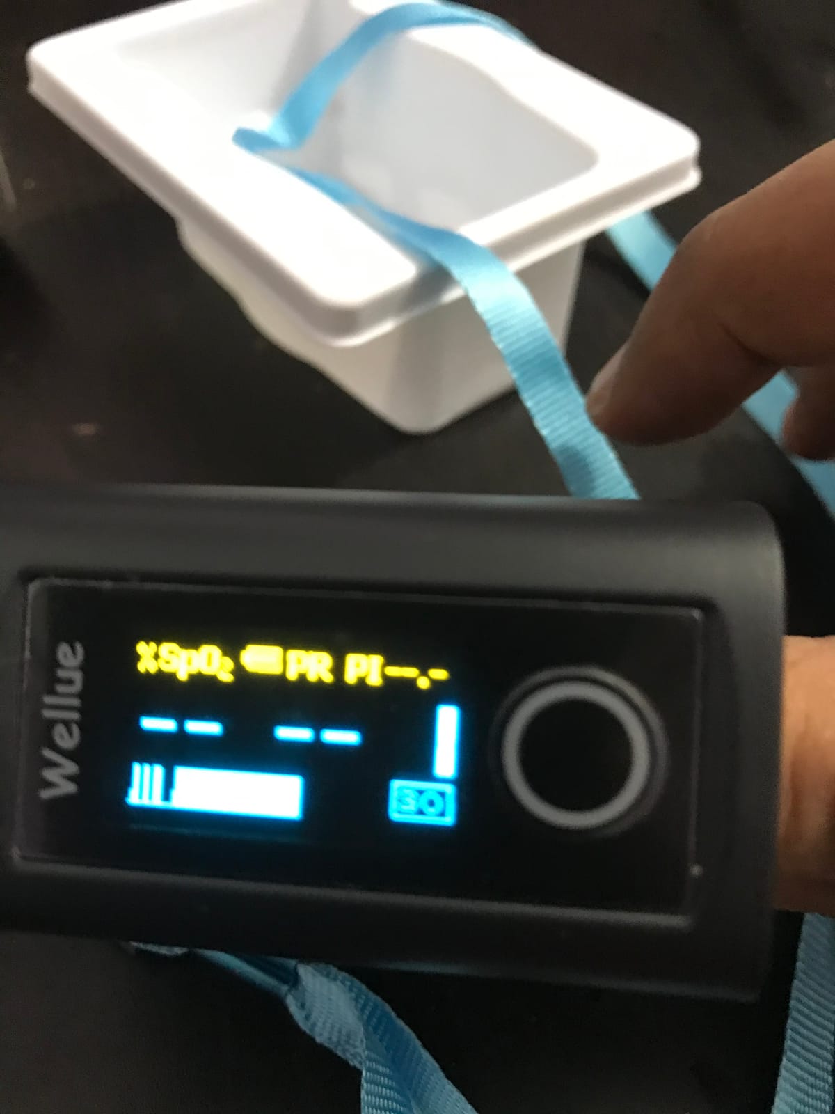 Wellue Fingertip Pulse Oximeter, Blood Oxygen Saturation Monitor with Batteries, Carry Bag & Lanyard for Wellness Use customer photo 1