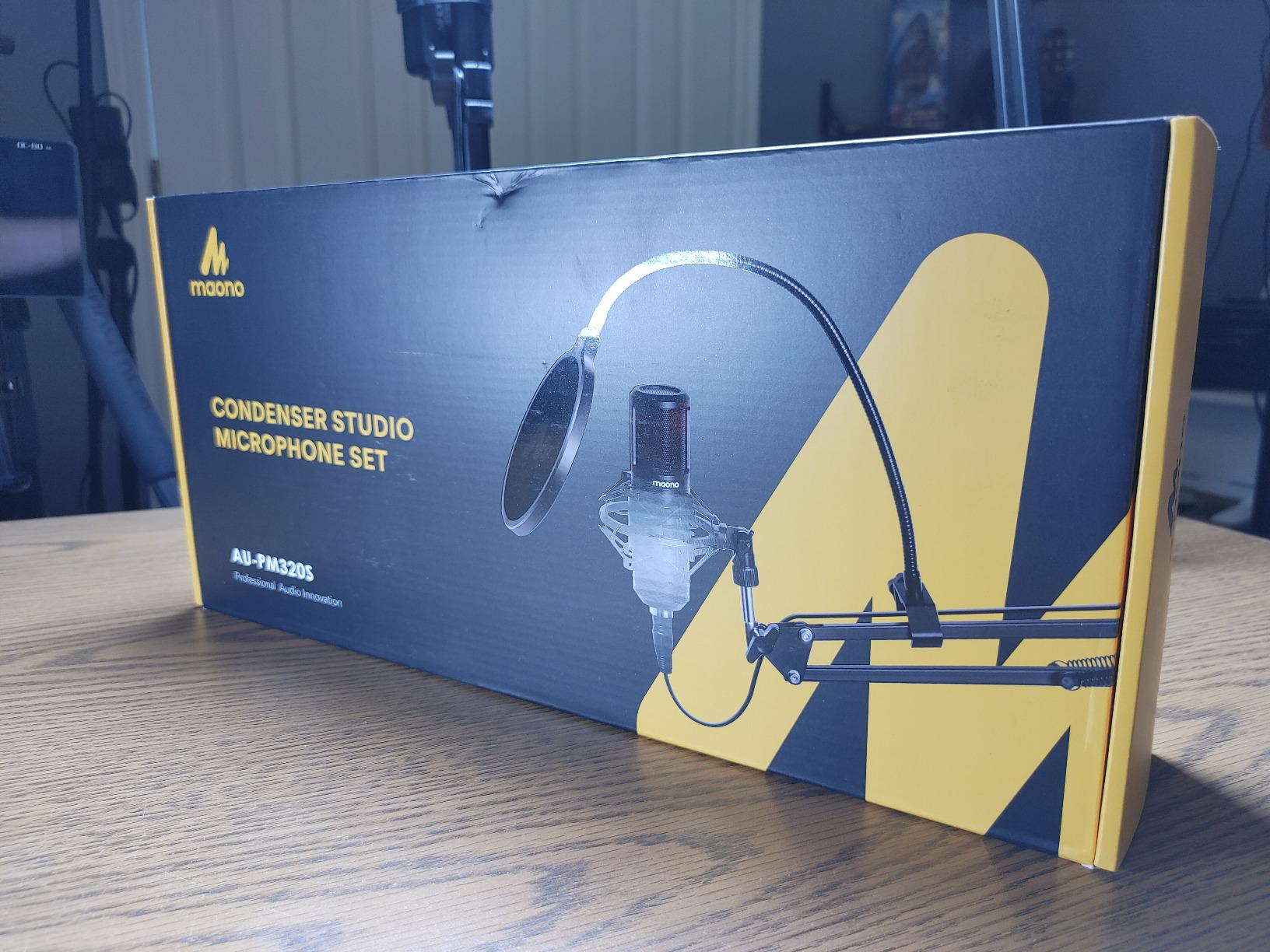 MAONO PM320S Condenser PC Microphone with XLR Cable, Boom Arm, Pop Filter customer photo 1