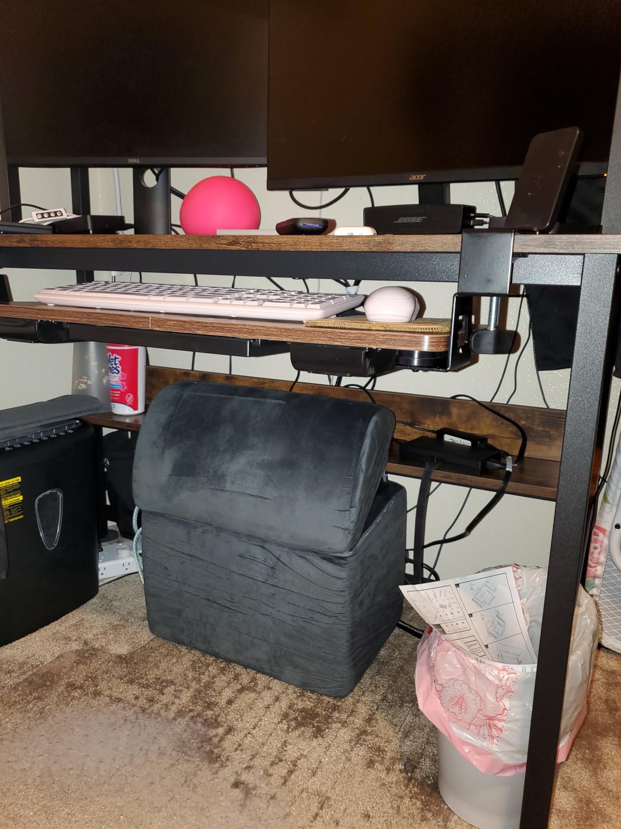 Aquzee Computer Desk with Shelves, 47