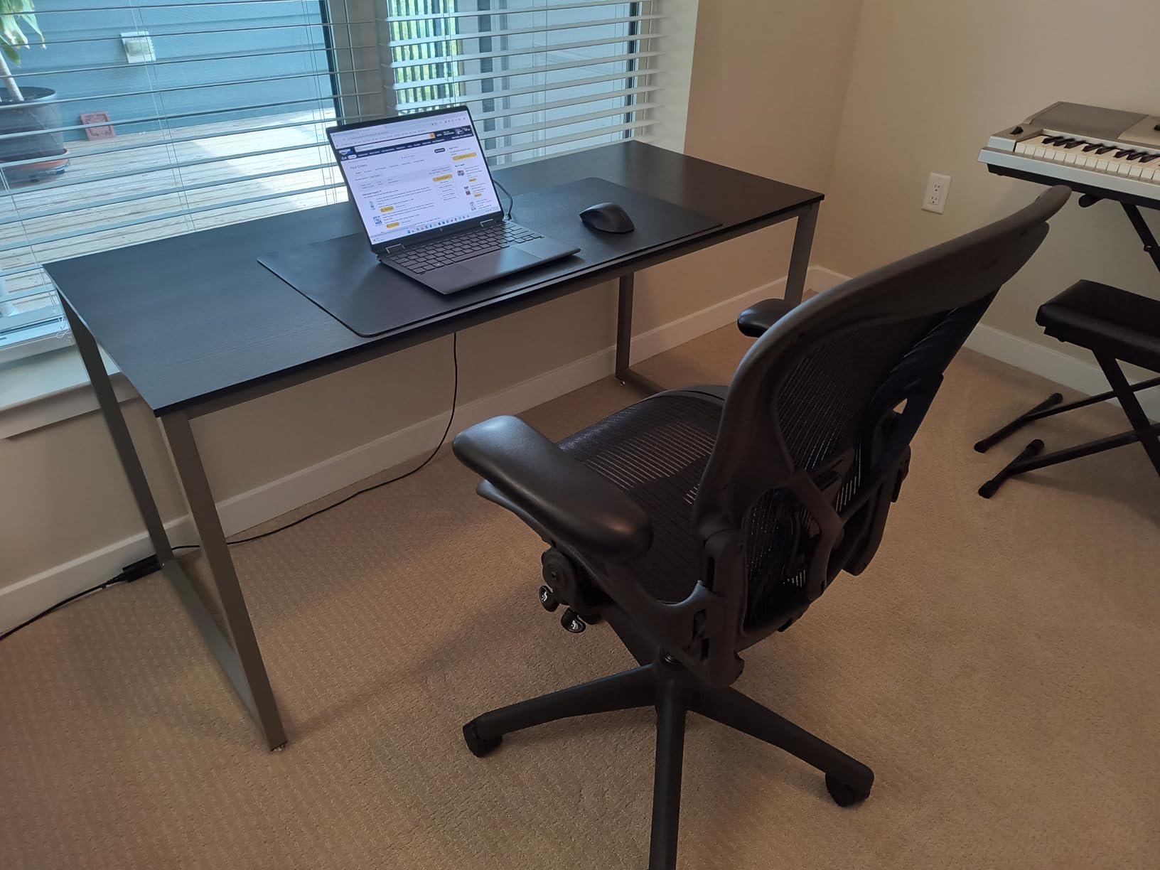 SHW Mission 40-Inch Home Office Computer Desk, Black customer photo 1