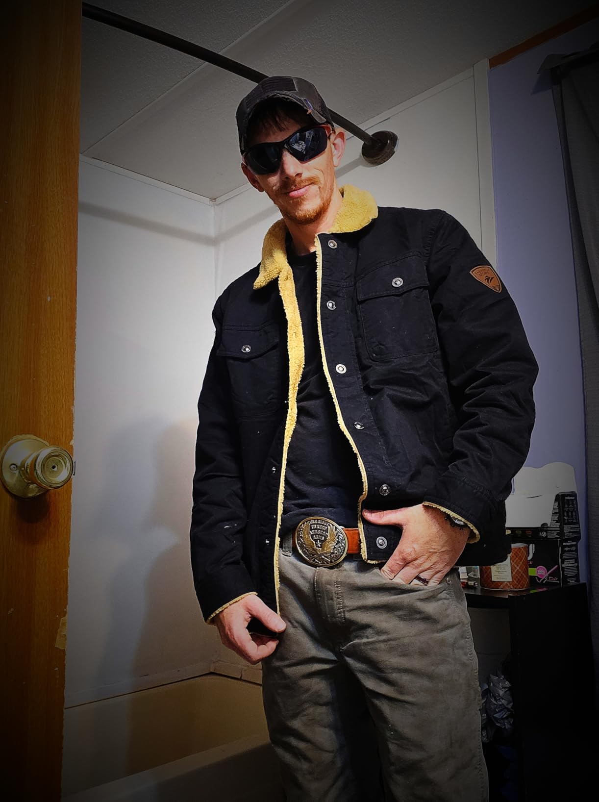MAGCOMSEN Mens Winter Jacket Fleece Lined Sherpa Jacket Warm Thicken Coat customer photo 1