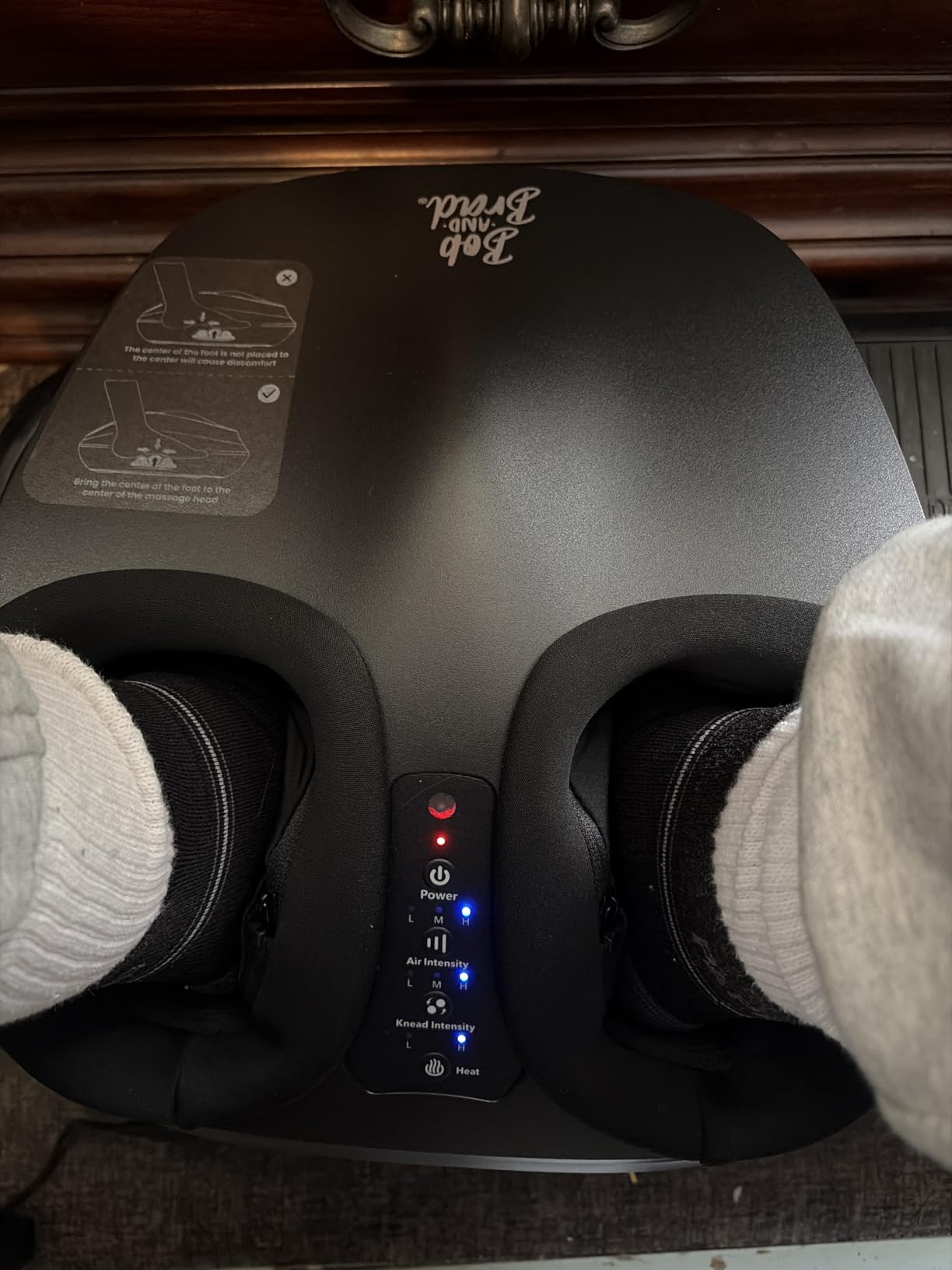 BOB AND BRAD Foot Massager Machine with Heat, FSA Shiatsu Foot Massager for Plantar Fasciitis & Neuropathy with Kneading & Compression HSA Eligible, Cordless Remote Control, Gift for Family, Size 14 customer photo 2