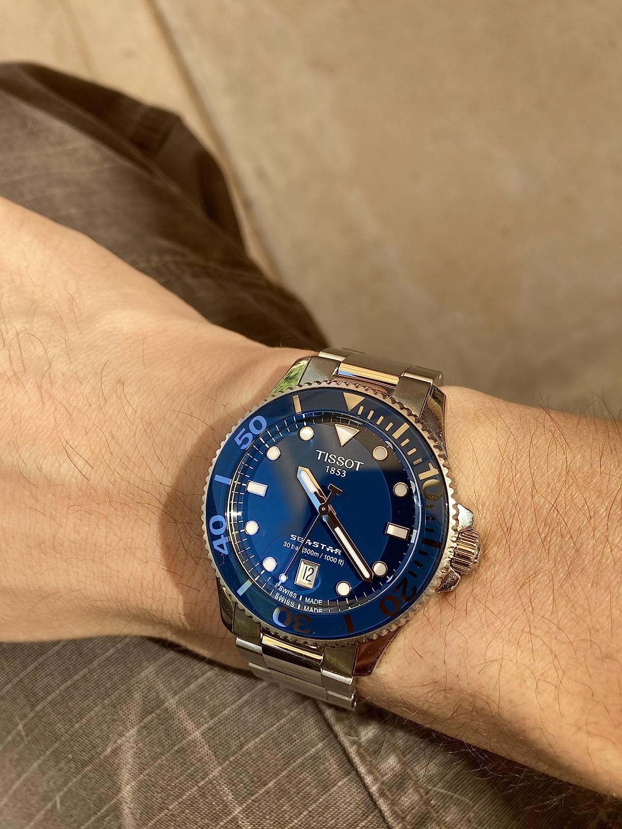 Tissot Seastar 1000, Swiss Quartz, 36mm, Blue Dial, Watch customer photo 2