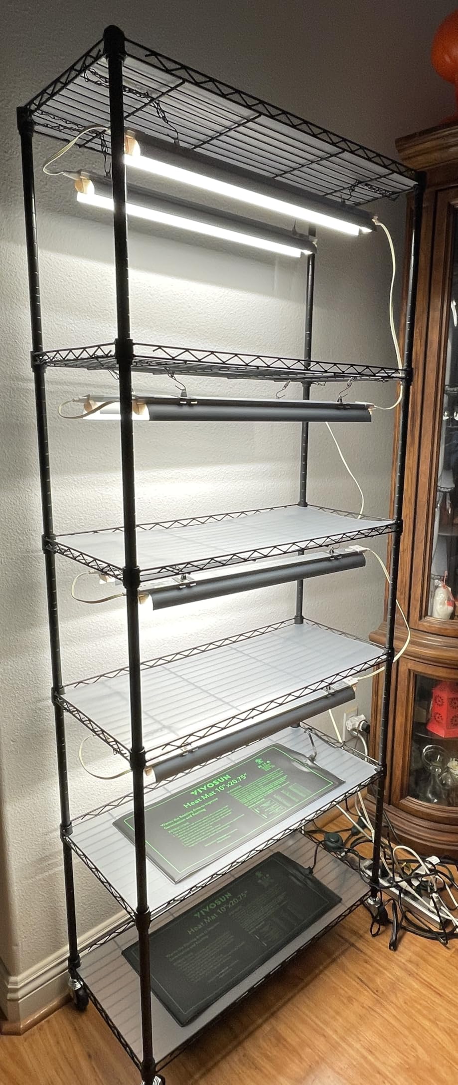 Bstrip DIY Plant Shelf with Grow Light, Adjustable, 29.5x13.8x70.9in customer photo 2