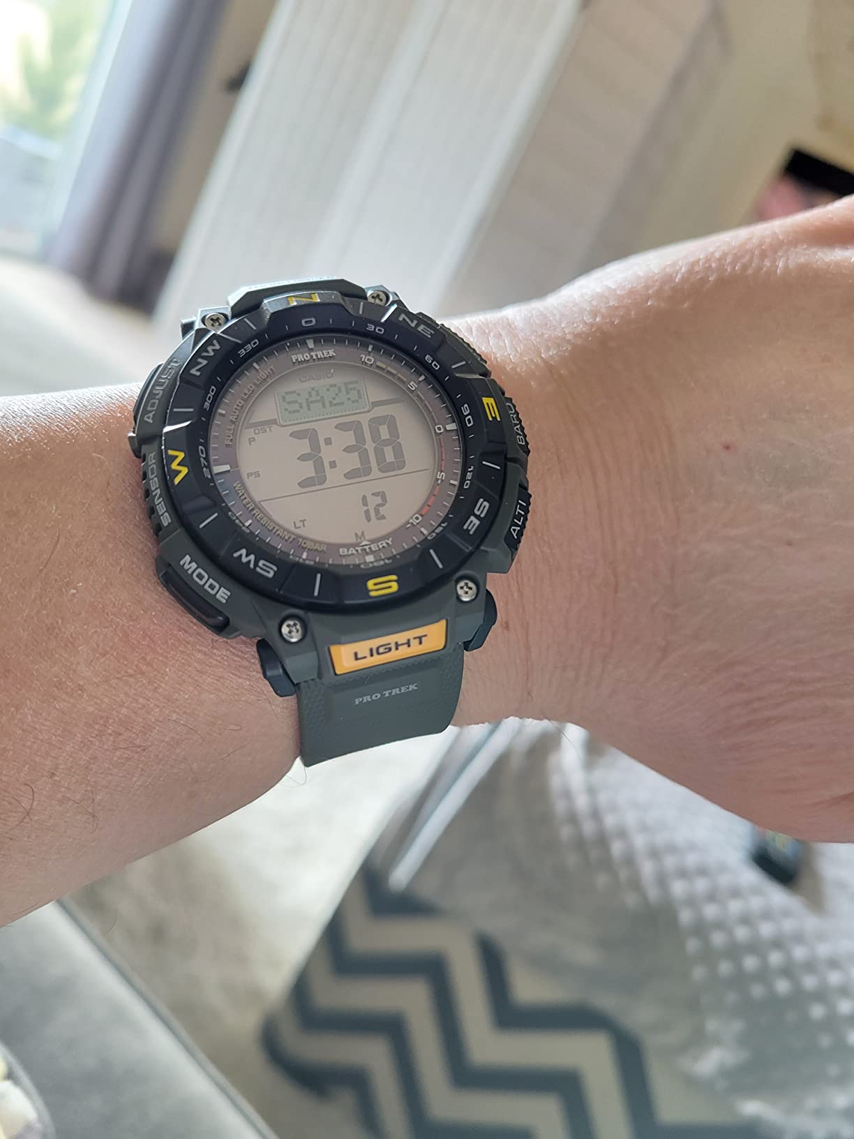 Casio PRG340 Series | Pro Trek | 100 Meter Water Resistance | Compass | Alt/Baro-Thermo | Tough Solar Power | 1-100 SEC Stopwatch | Countdown Timer | World Time customer photo 1