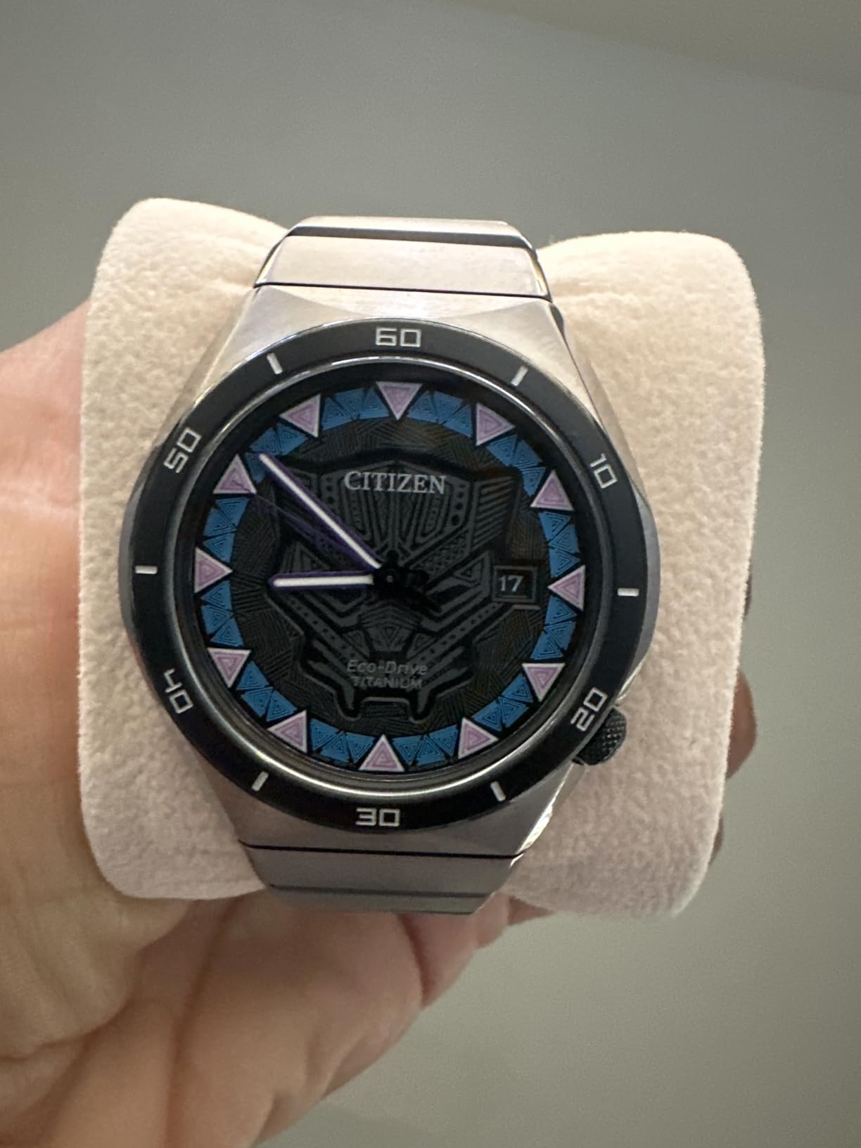 CITIZEN Men's Eco-Drive Black Panther 41mm Super Titanium AW1668-50W customer photo 1