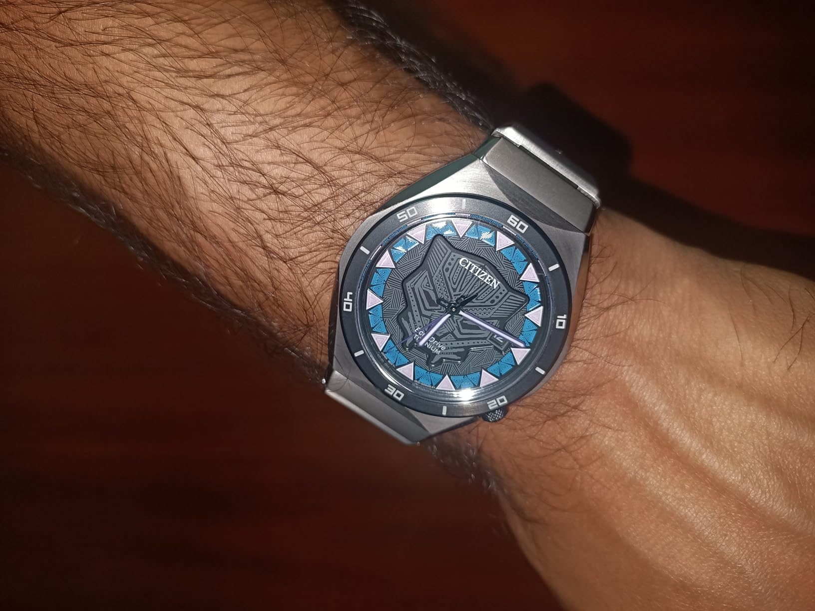 CITIZEN Men's Eco-Drive Black Panther 41mm Super Titanium AW1668-50W customer photo 2