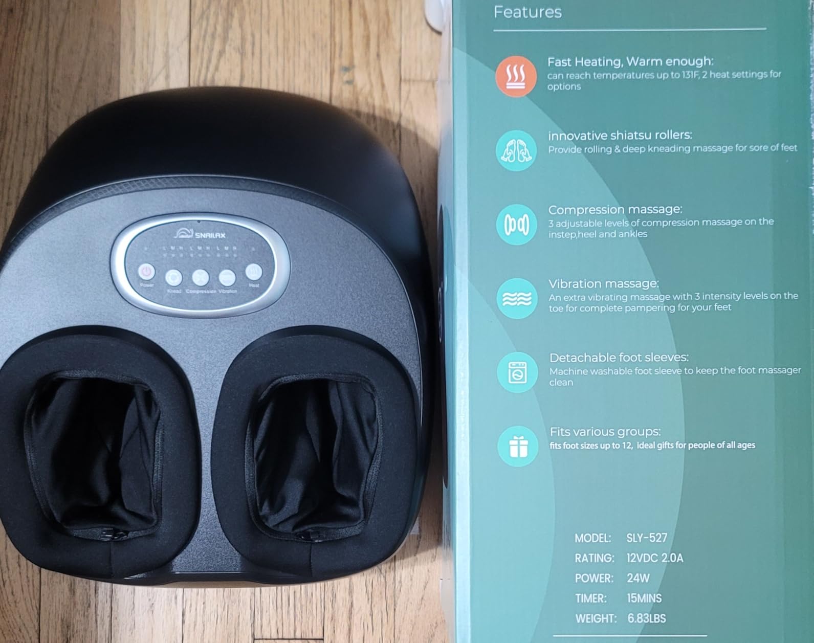 Snailax Foot Massager with Heat for Plantar Fasciitis Relief customer photo 1
